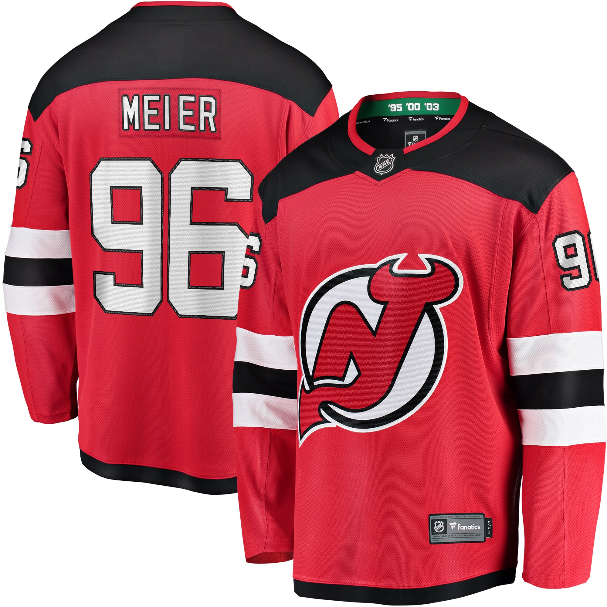 Timo Meier New Jersey Devils Fanatics Branded Home Breakaway Jersey - Red