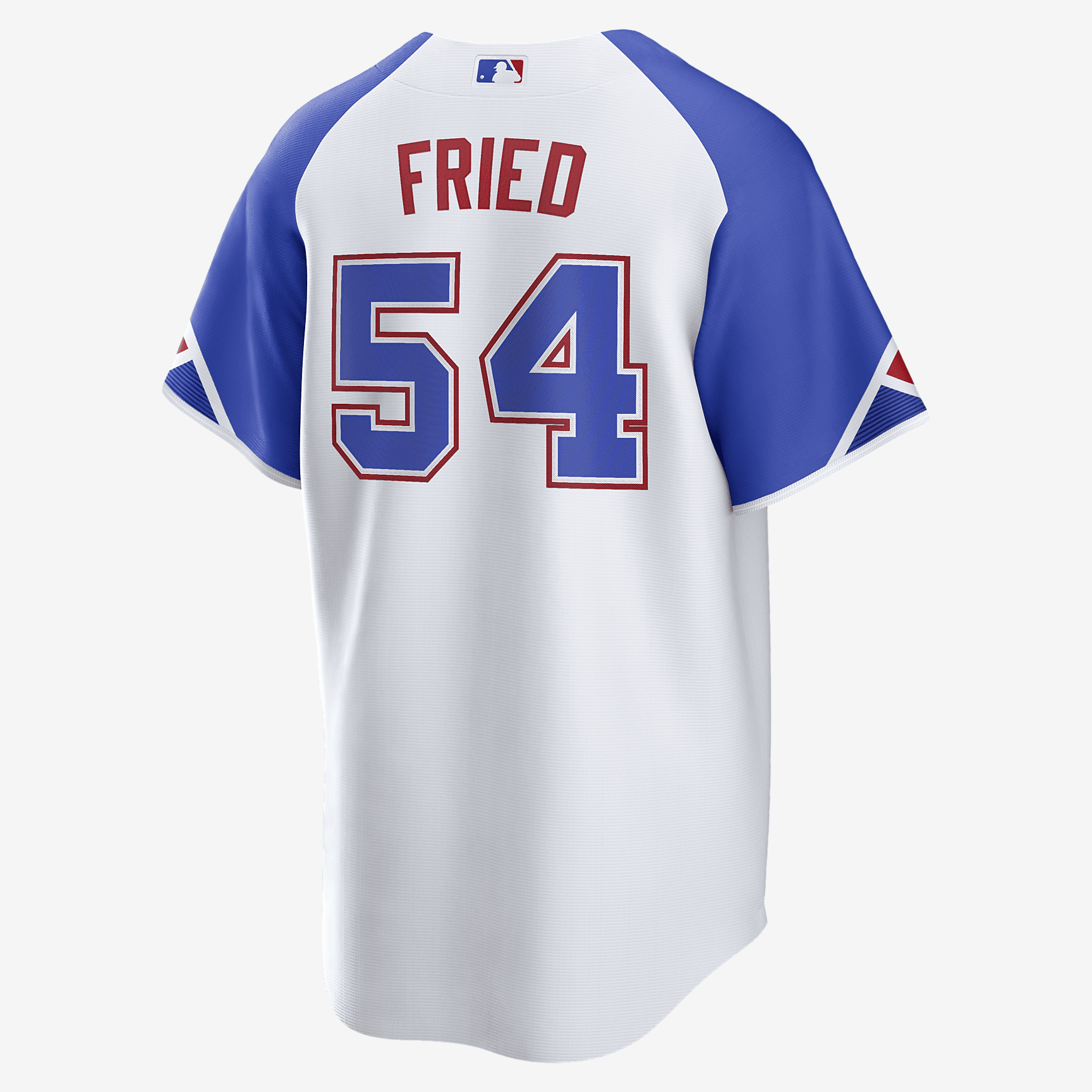 MLB Atlanta Braves City Connect (Max Fried) Men's Replica Baseball Jersey - White/Royal Blue