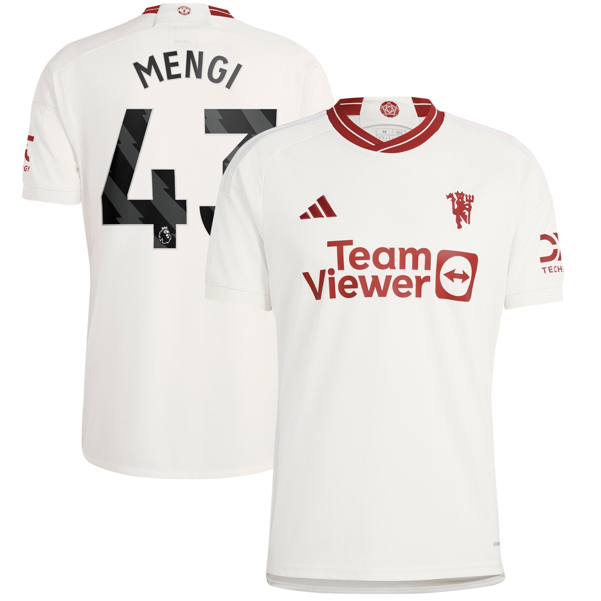 Teden Mengi Manchester United adidas 2023/24 Third Replica Player Jersey - White