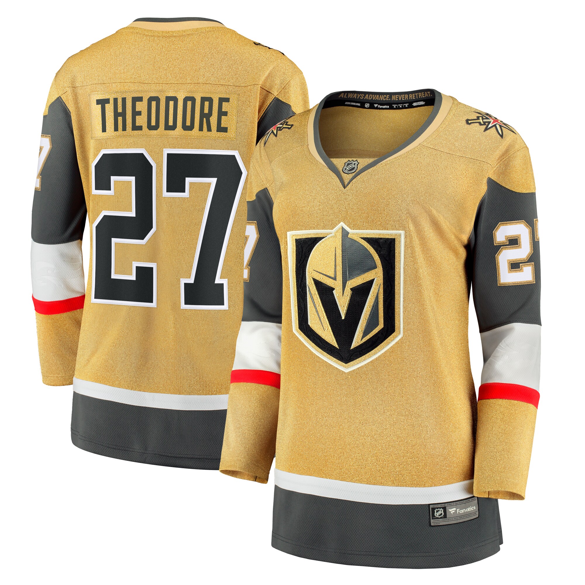 Shea Theodore Vegas Golden Knights Women's Fanatics Branded Home Breakaway Jersey - Gold