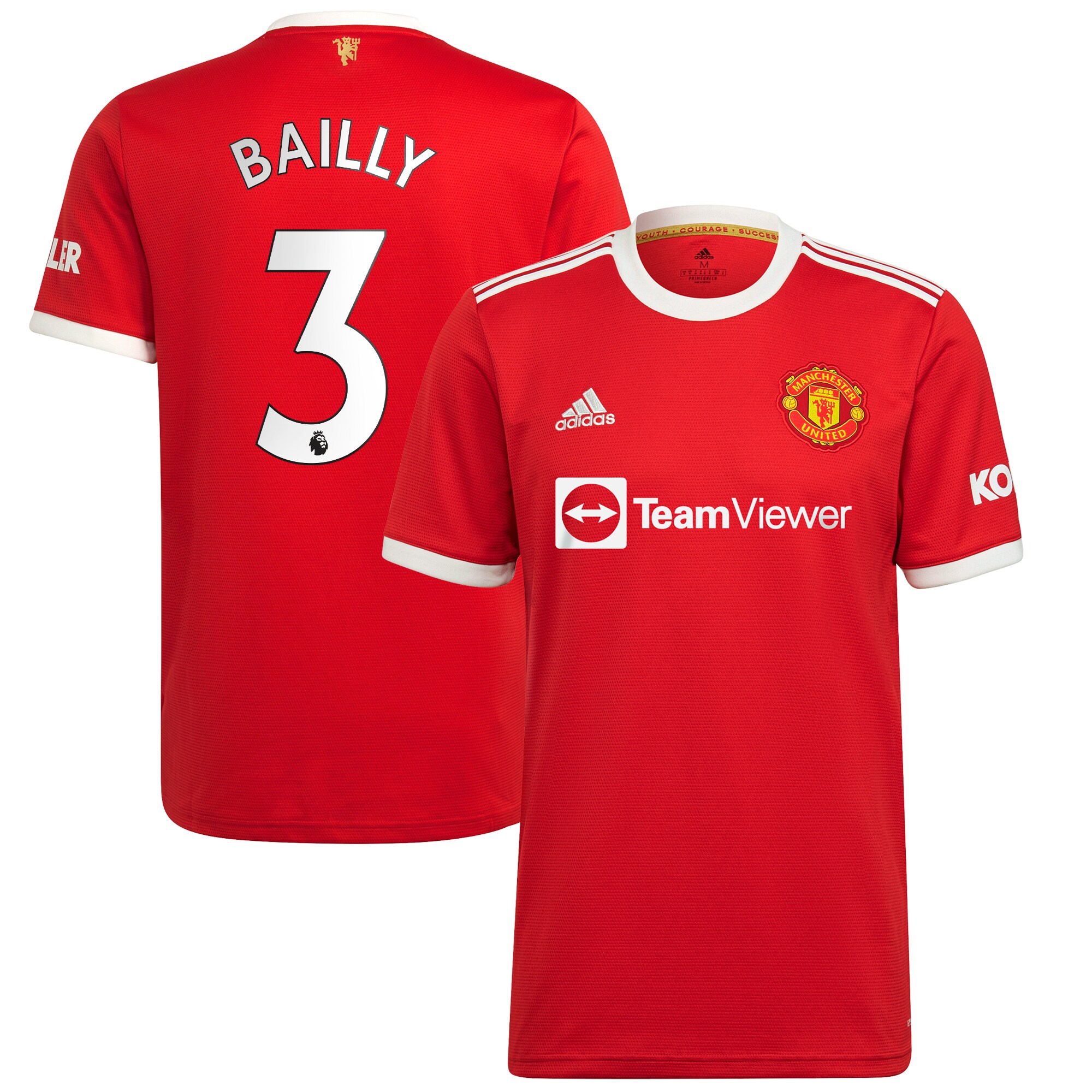 Eric Bailly Manchester United adidas 2021/22 Home Replica Player Jersey - Red