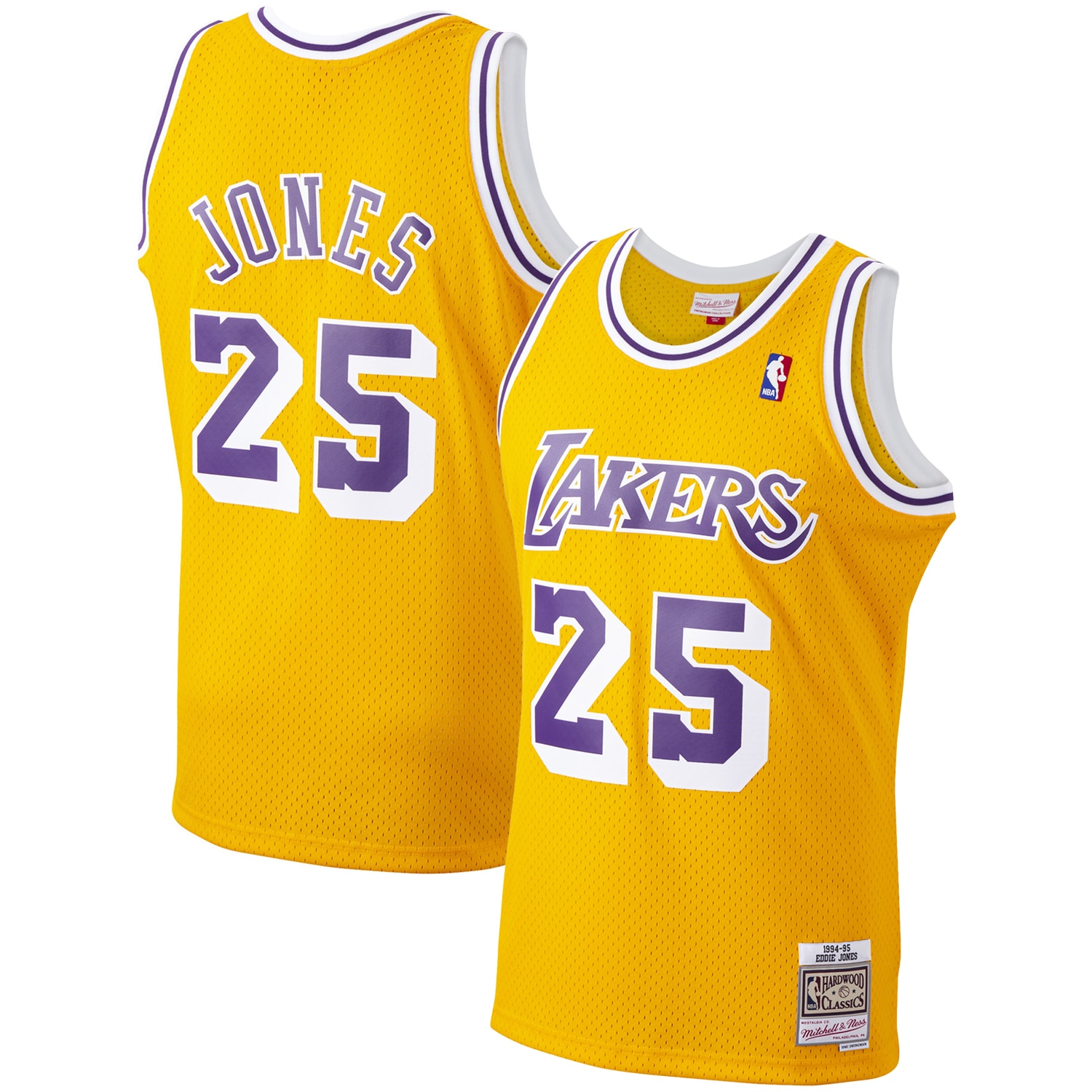 Ed Jones Los Angeles Lakers Mitchell & Ness Hardwood Classics Swingman Jersey - Gold