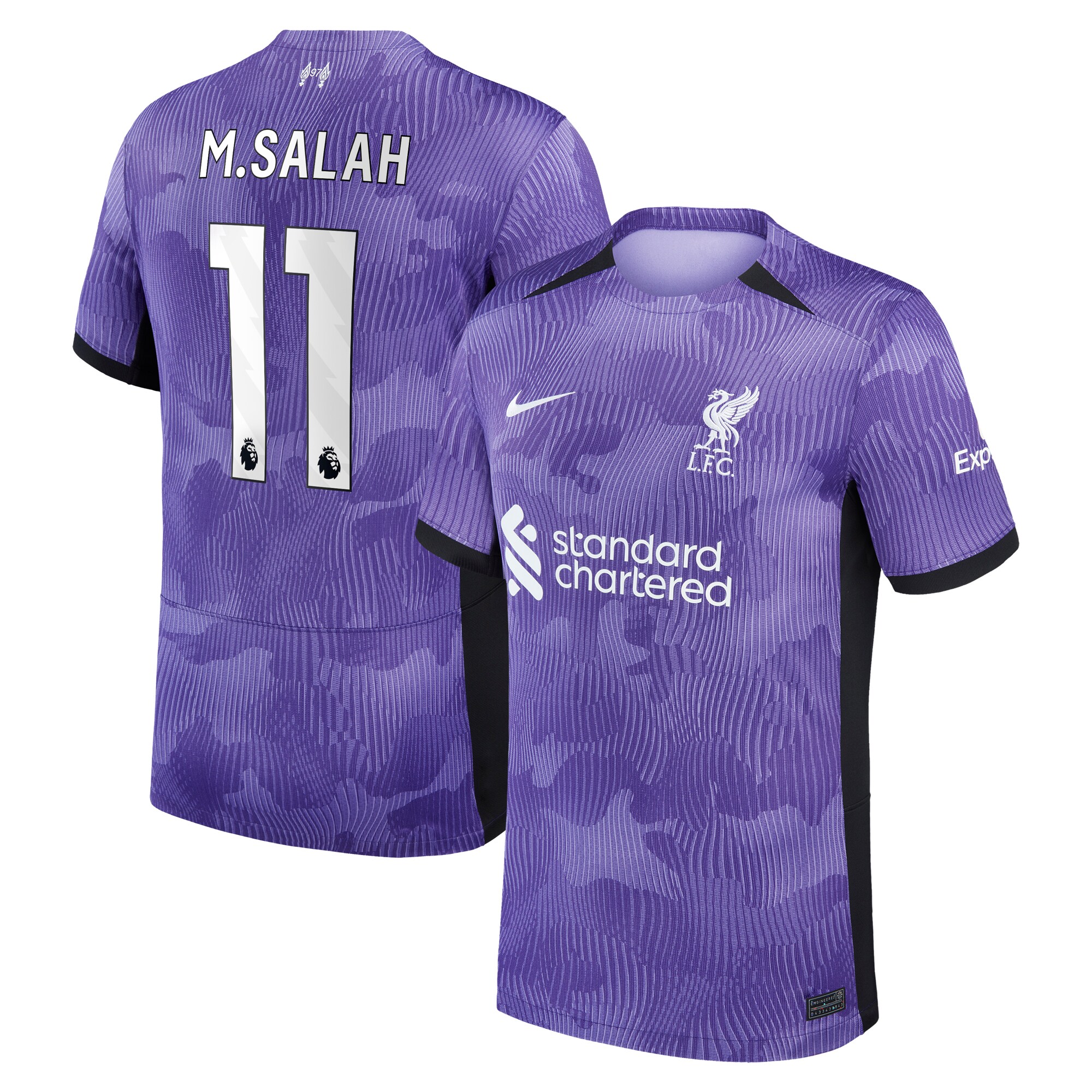 Mohamed Salah Liverpool Nike Youth 2023/24 Third Stadium Replica Player Jersey - Purple