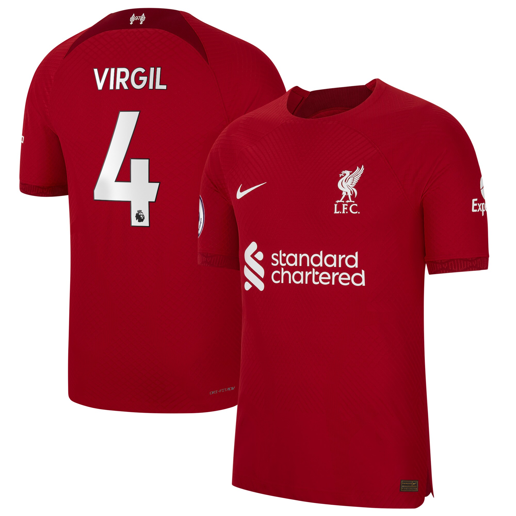 Virgil Van Dijk Liverpool Nike 2022/23 Home Authentic Player Jersey - Red