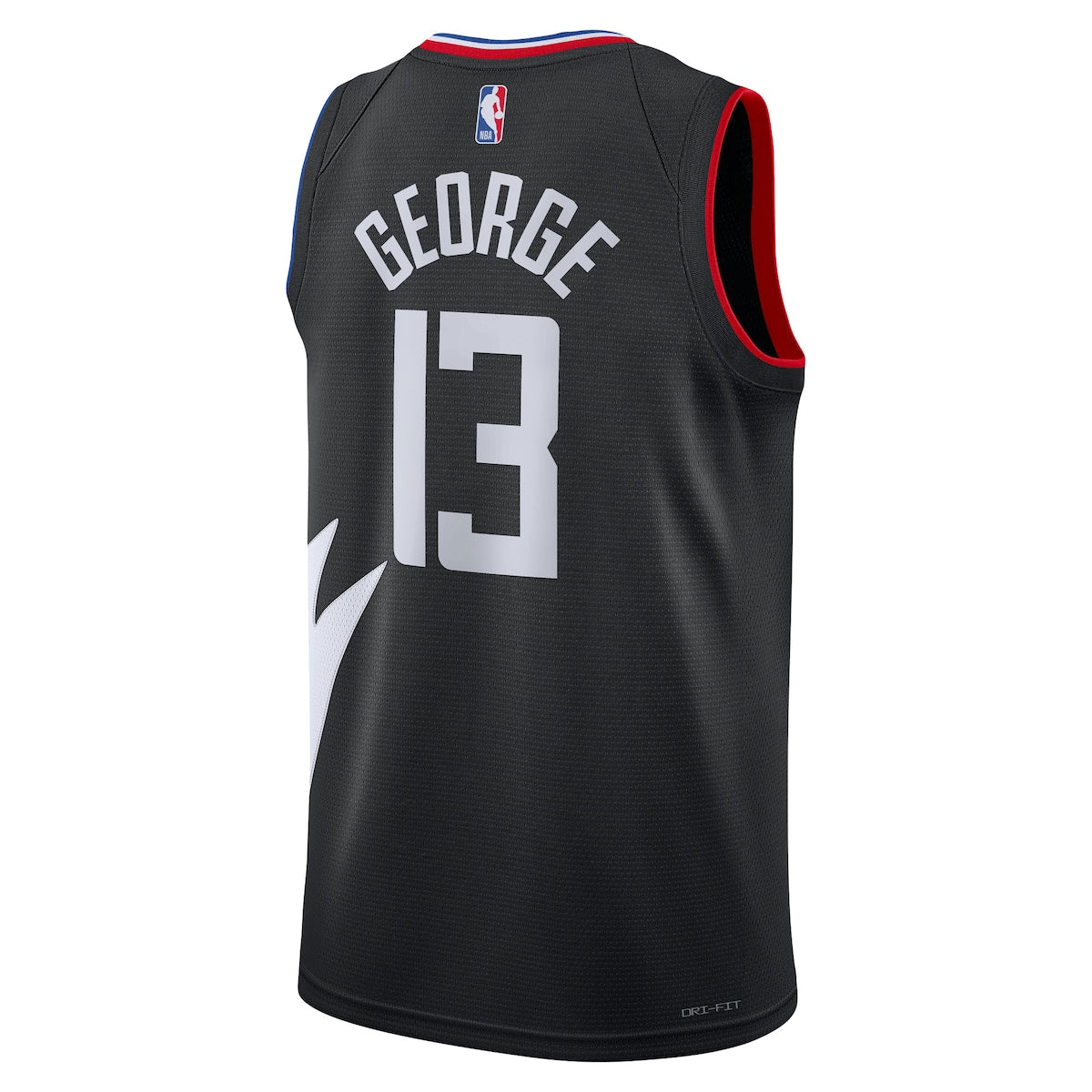 Men's Paul George Jordan Clippers Swingman Jersey Statement Edition - Black