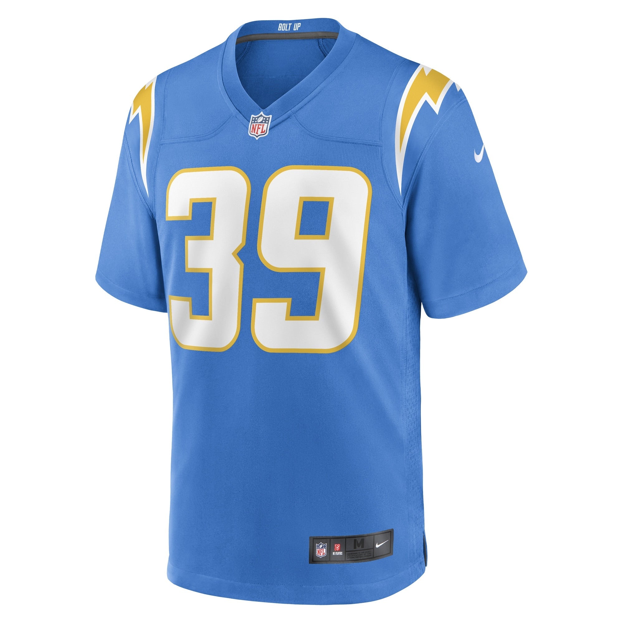Men's Nike Michael Jacquet Powder Blue Los Angeles Chargers Game Player Jersey