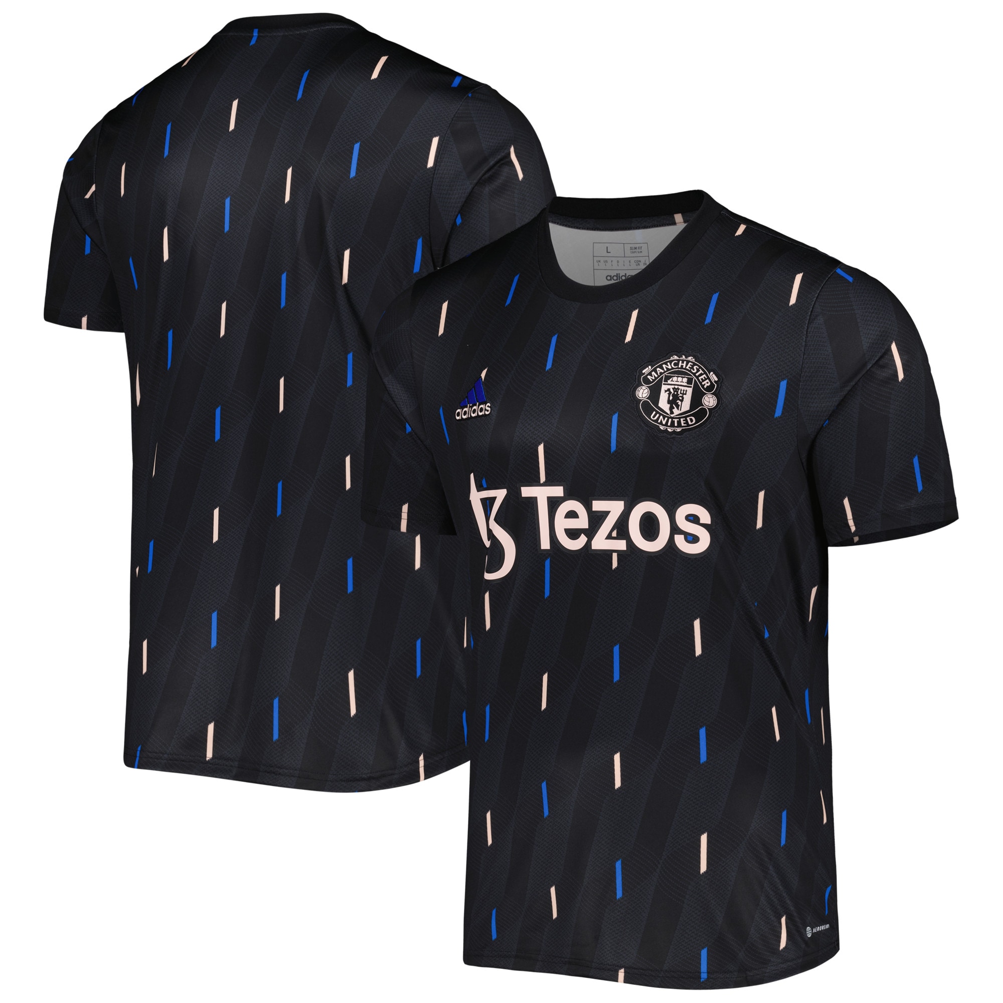 Manchester United adidas 2022/23 Pre-Match Top - Black