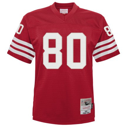 Youth San Francisco 49ers Jerry Rice Mitchell & Ness Scarlet Retired Player Vintage Replica Jersey