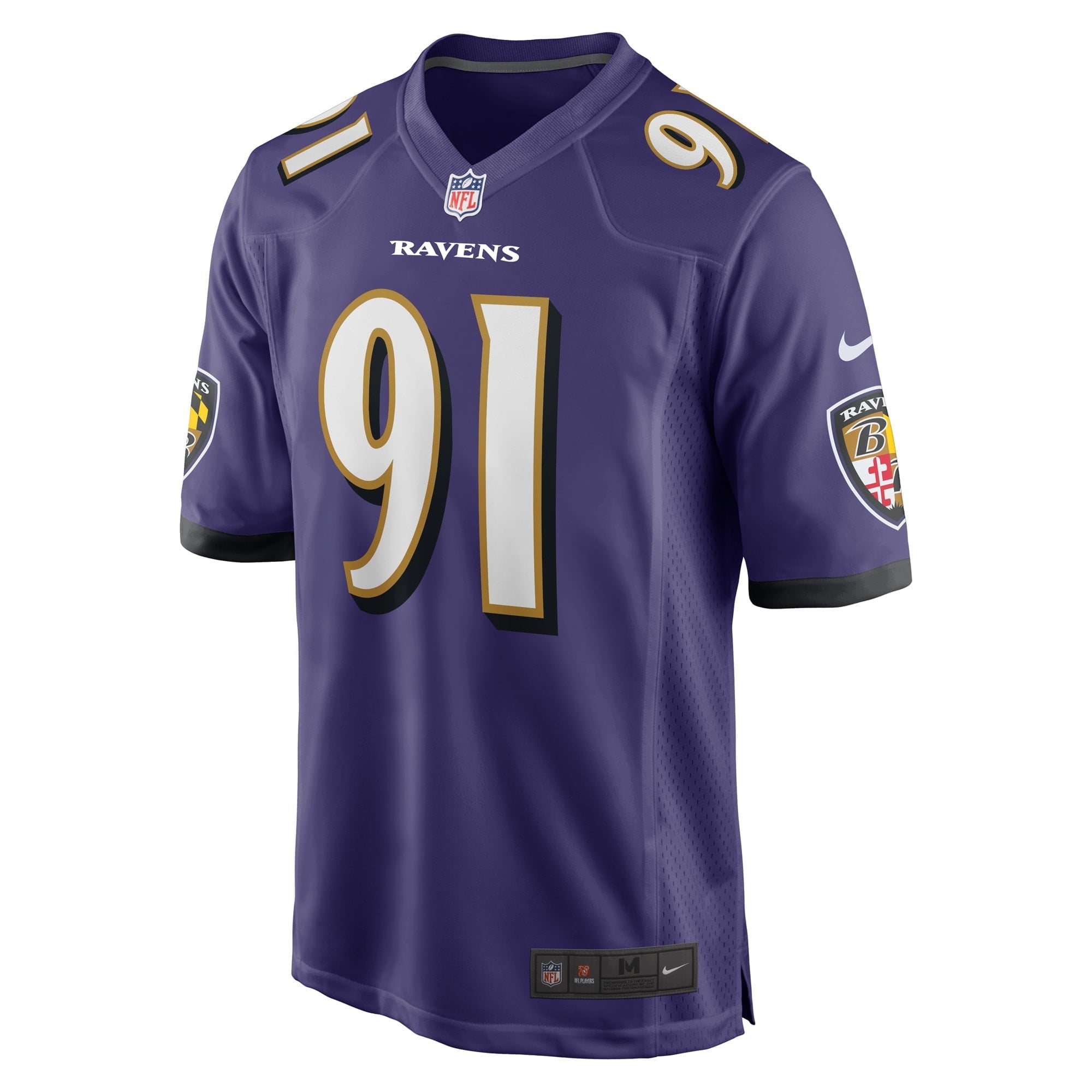 Men's Nike Rayshad Nichols Purple Baltimore Ravens Game Player Jersey