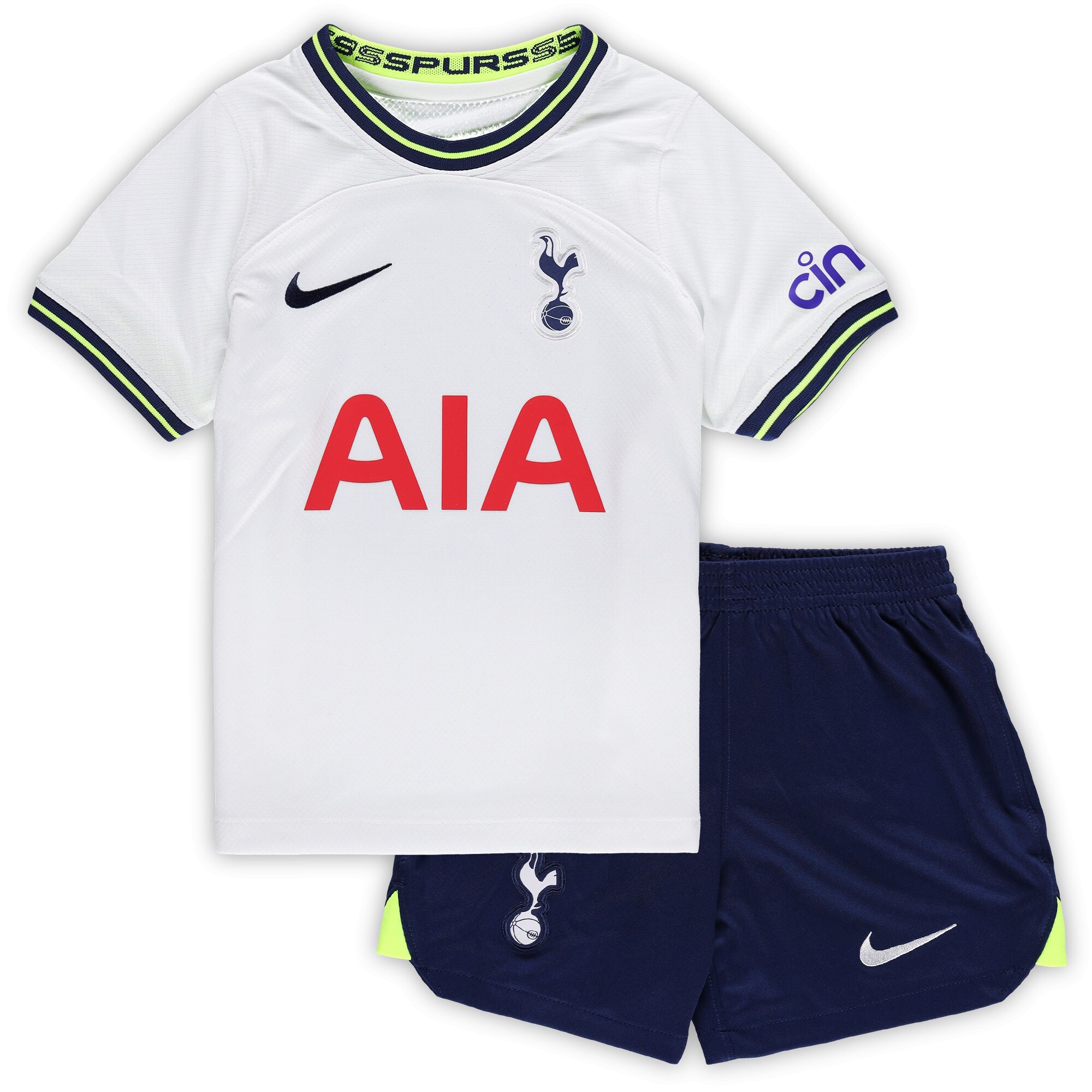 Tottenham Hotspur Nike Preschool & Toddler 2022/23 Home Replica Performance Kit - White/Navy