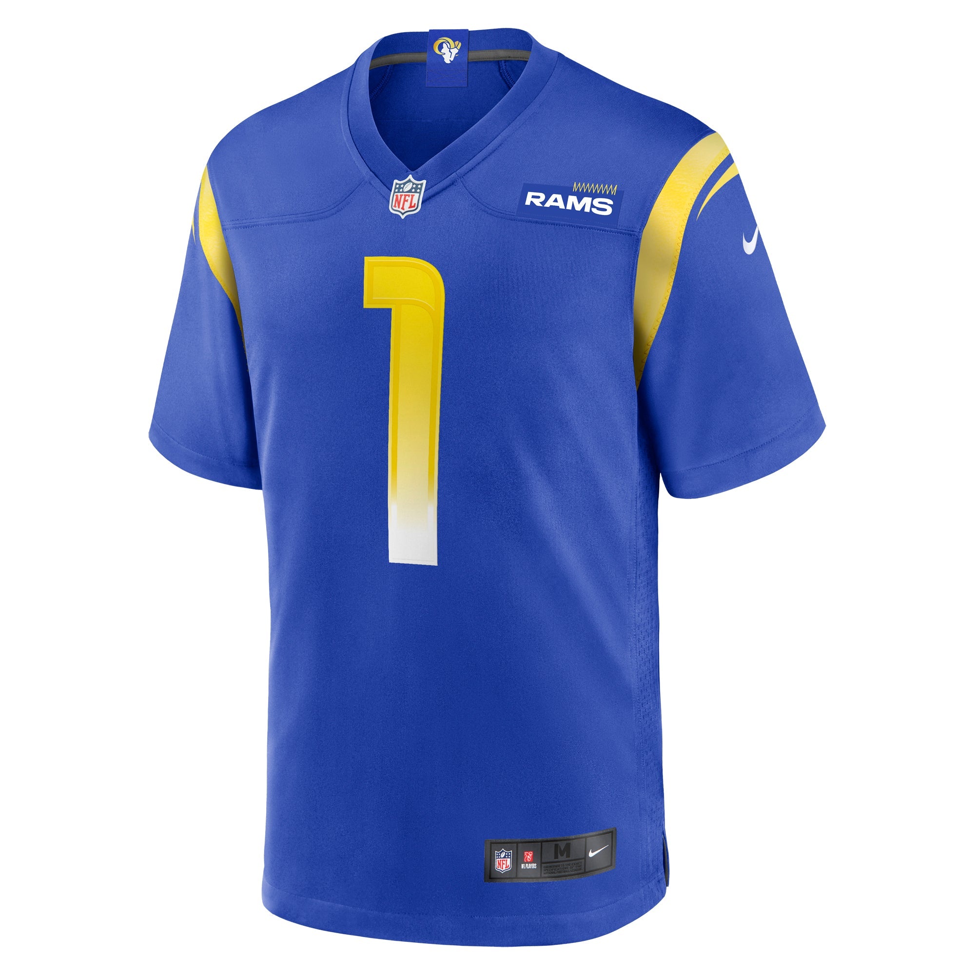 Men's Nike Number 1 Dad Royal Los Angeles Rams Game Jersey