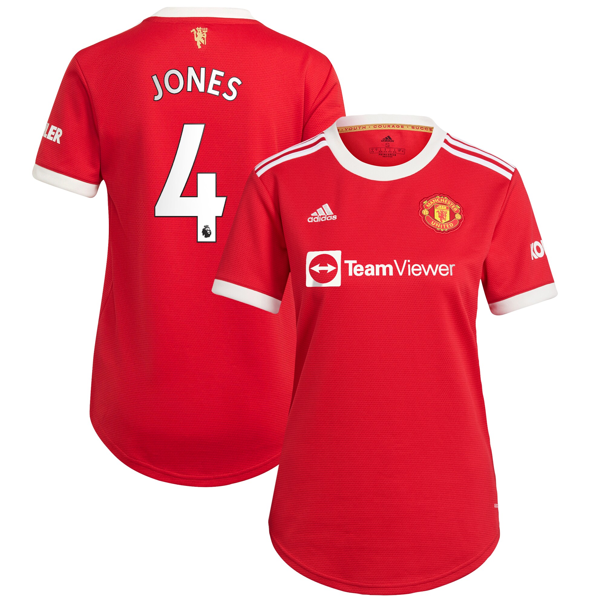 Phil Jones Manchester United adidas Women's 2021/22 Home Replica Player Jersey - Red