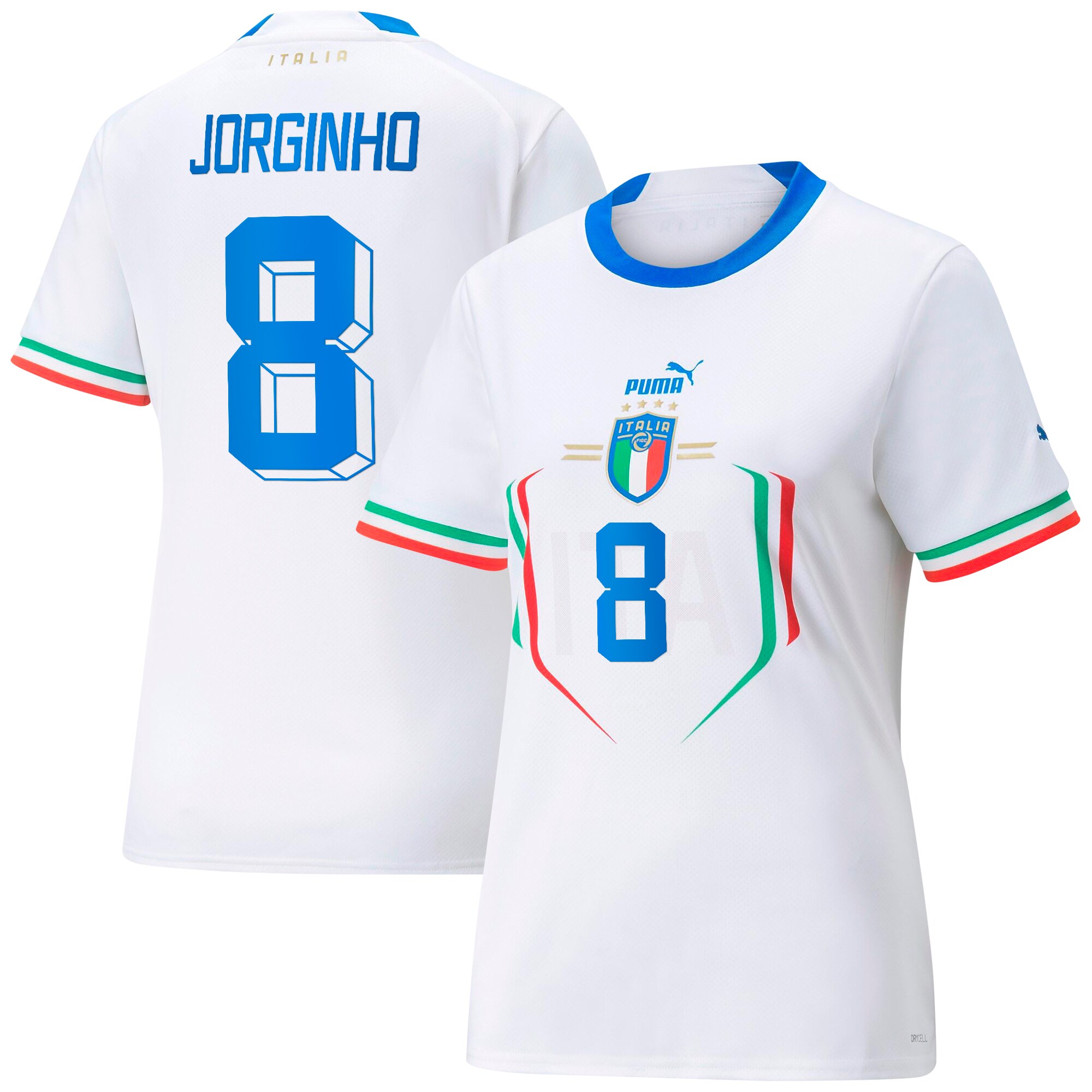 Jorginho Italy National Team Puma Women's 2022/23 Away Replica Player Jersey - White