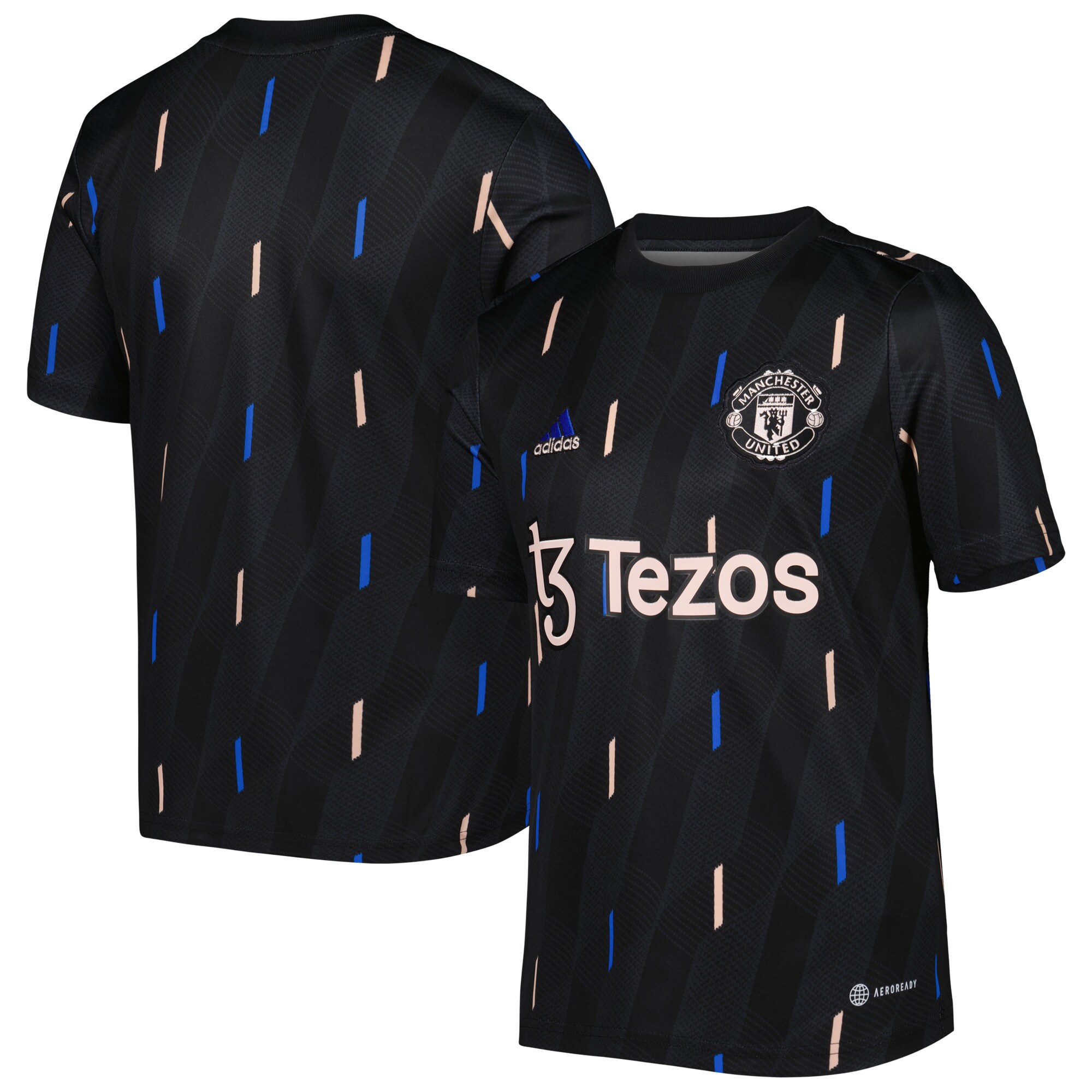 Manchester United adidas Youth 2022/23 Pre-Match Top - Black