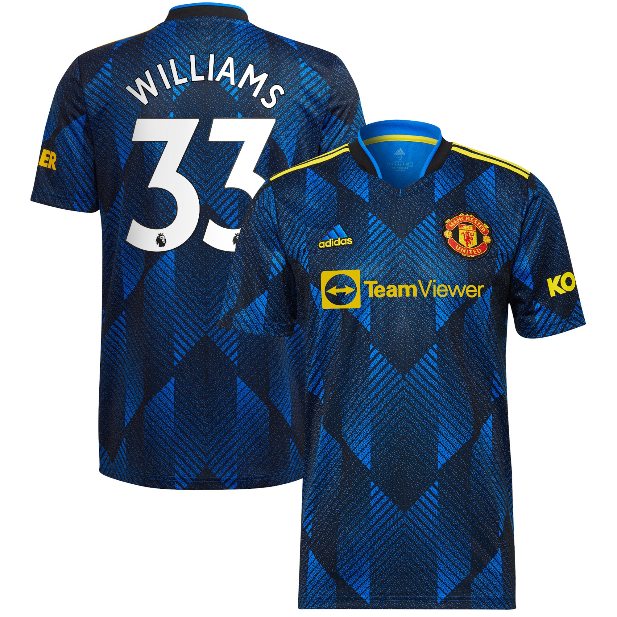 Brandon Williams Manchester United adidas 2021/22 Third Replica Player Jersey - Blue