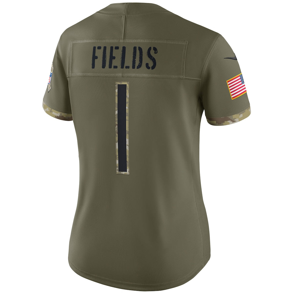 Women's Justin Fields Nike Bears 2022 Salute To Service Limited Jersey - Green