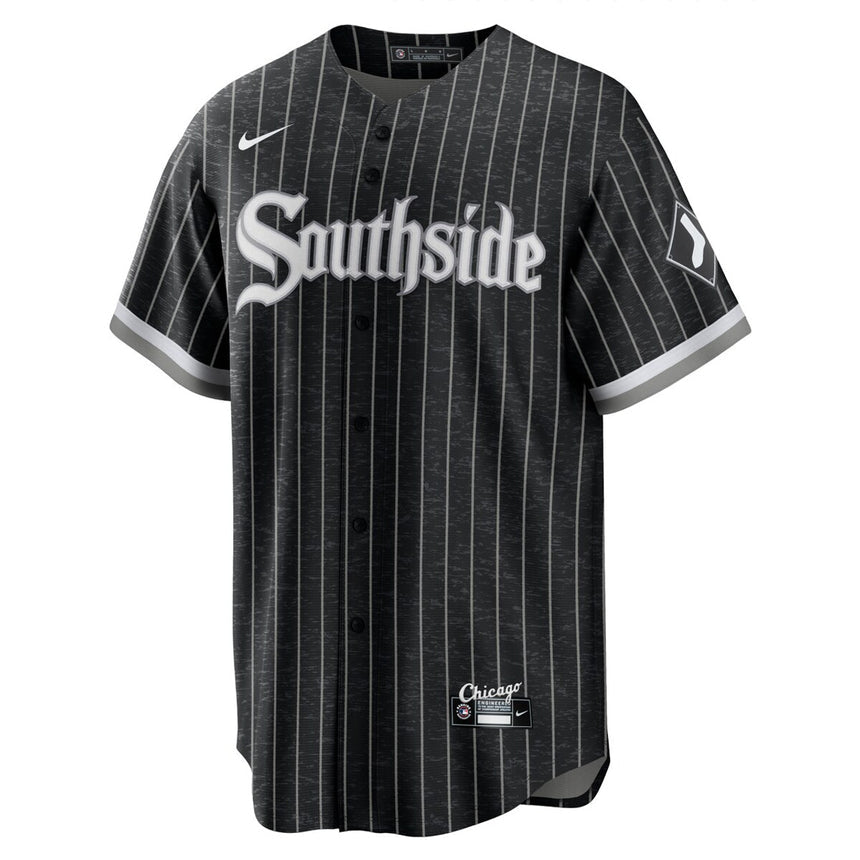Men's Dylan Cease Chicago White Sox Black City Connect Premium Stitch Replica Jersey