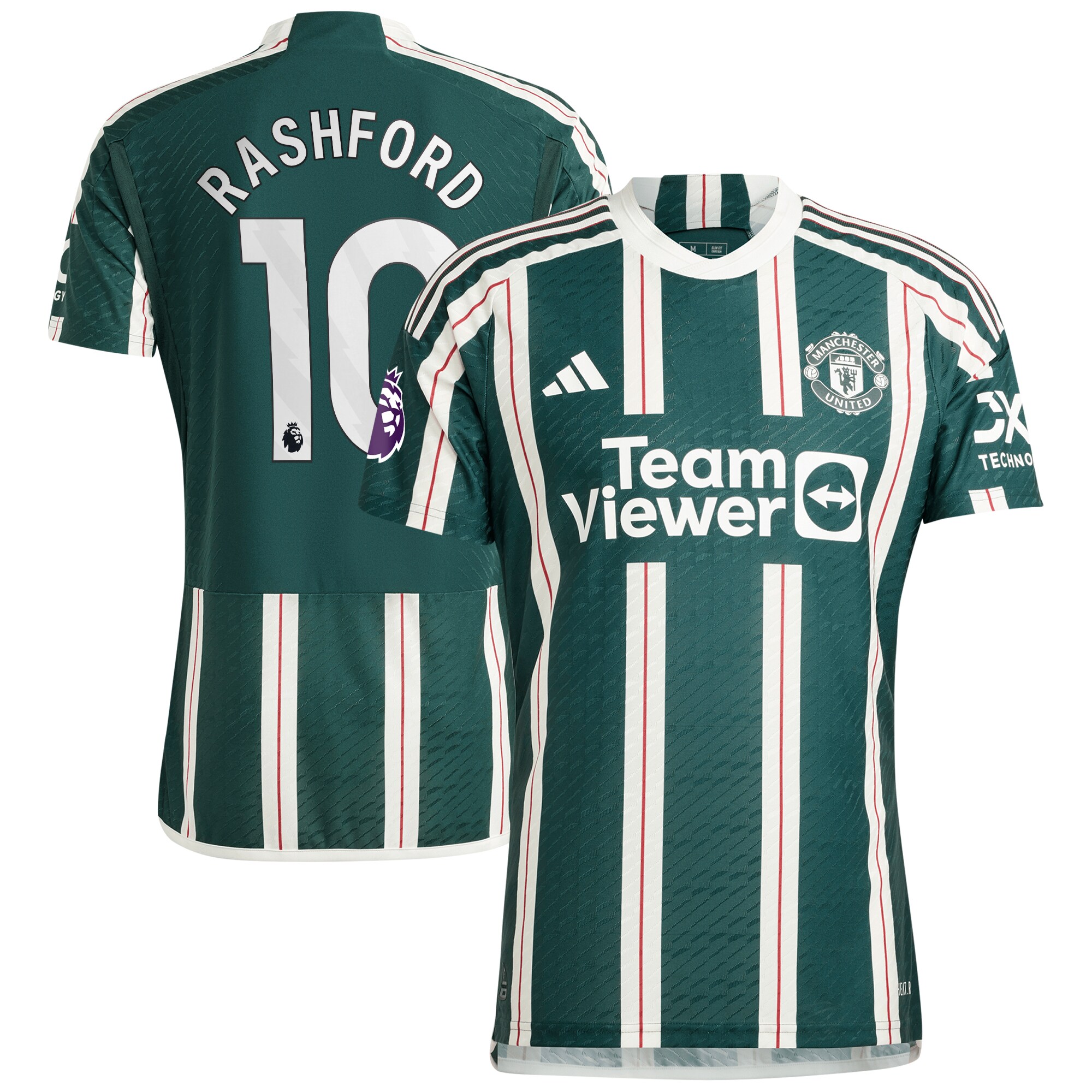 Marcus Rashford Manchester United adidas 2023/24 Away Authentic Player Jersey - Green