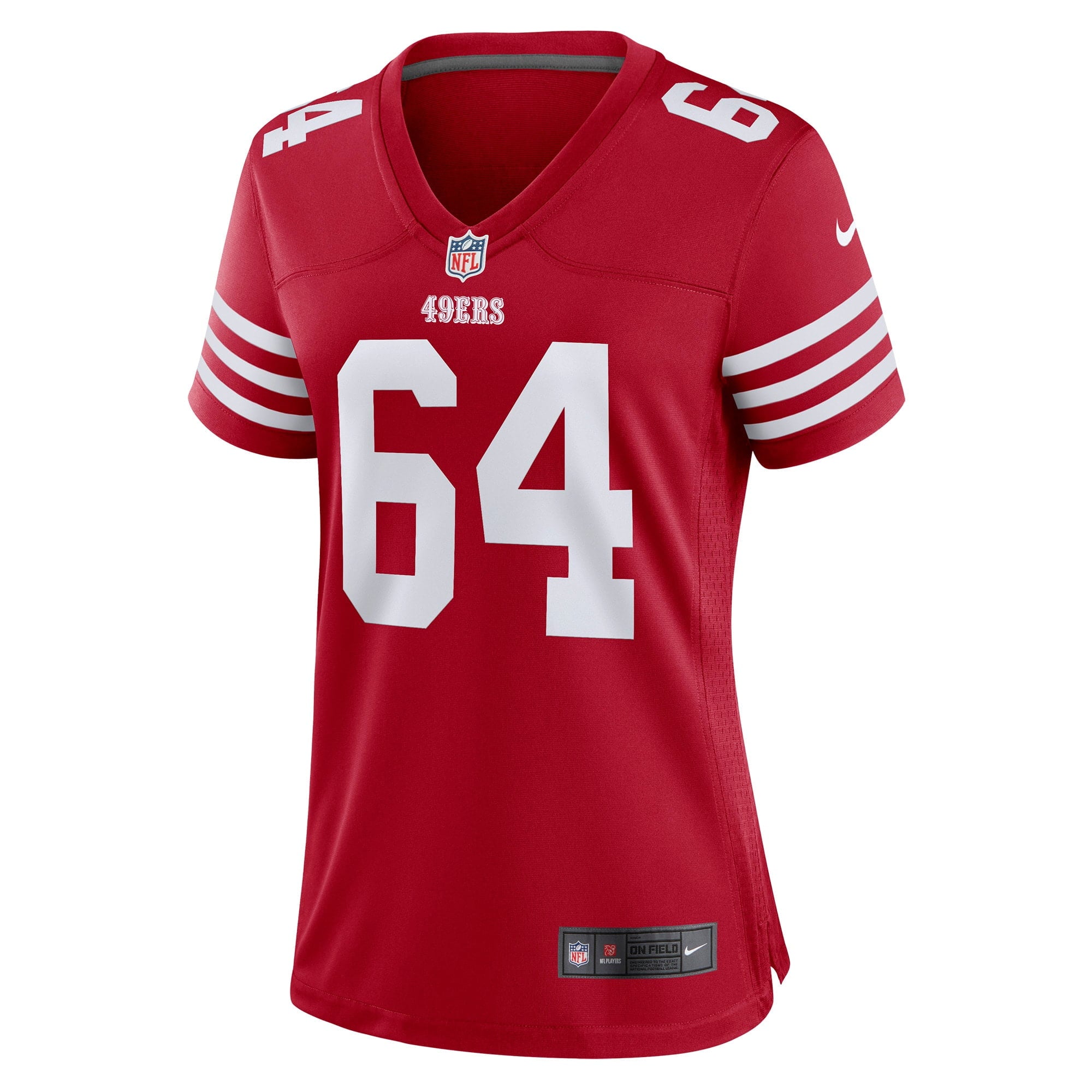 Women's Nike Jake Brendel Scarlet San Francisco 49ers Game Player Jersey