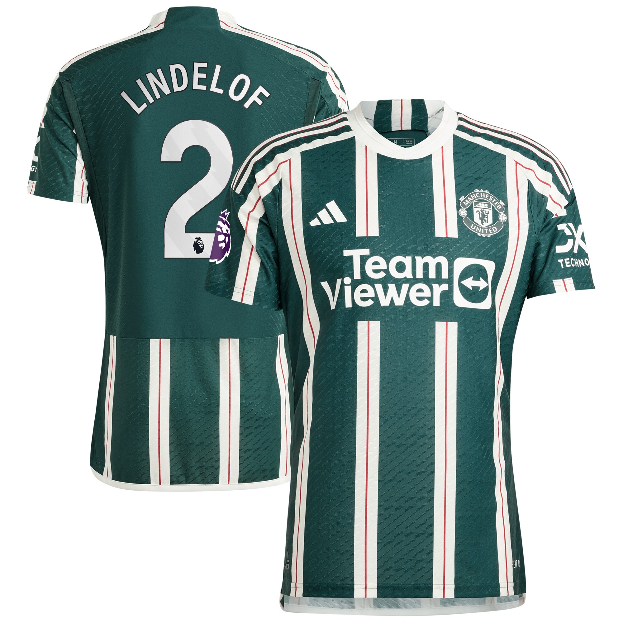 Victor Lindelof Manchester United adidas 2023/24 Away Authentic Player Jersey - Green