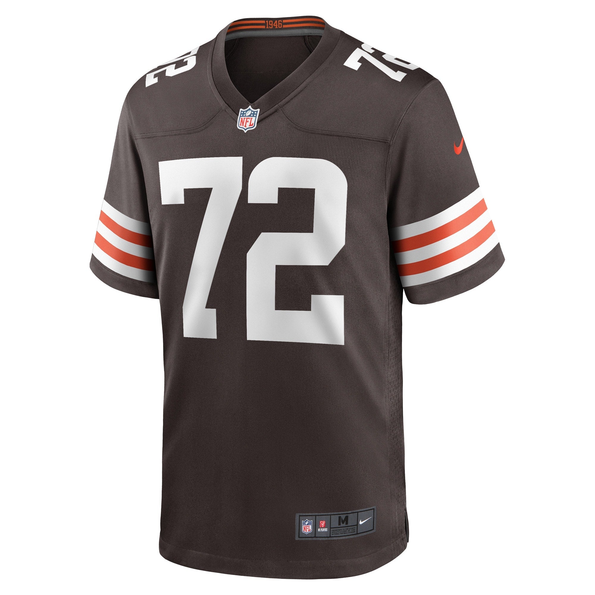 Men's Nike Hjalte Froholdt Brown Cleveland Browns Game Player Jersey