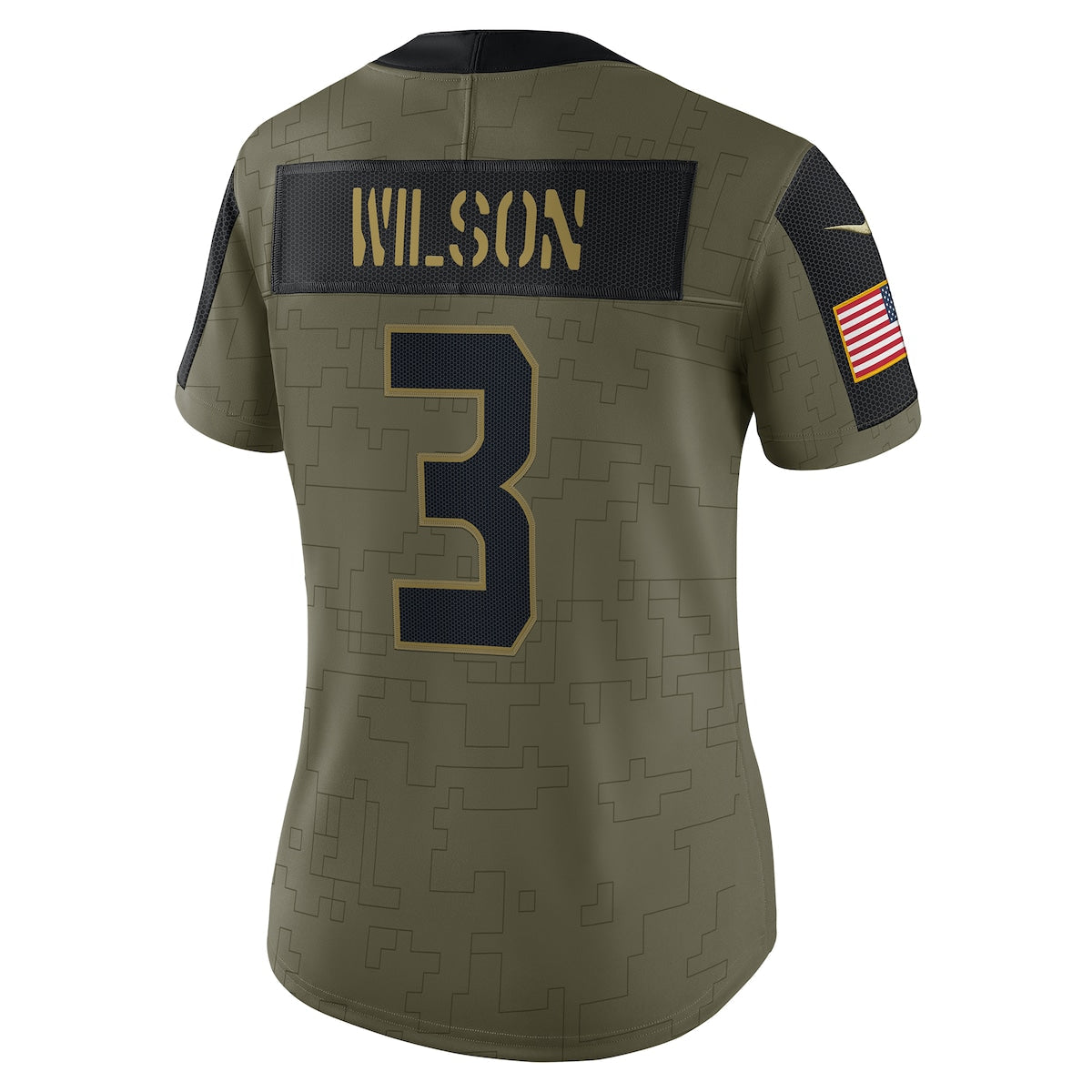 Women's Russell Wilson Nike Seahawks 2021 Salute To Service Limited Jersey - Green