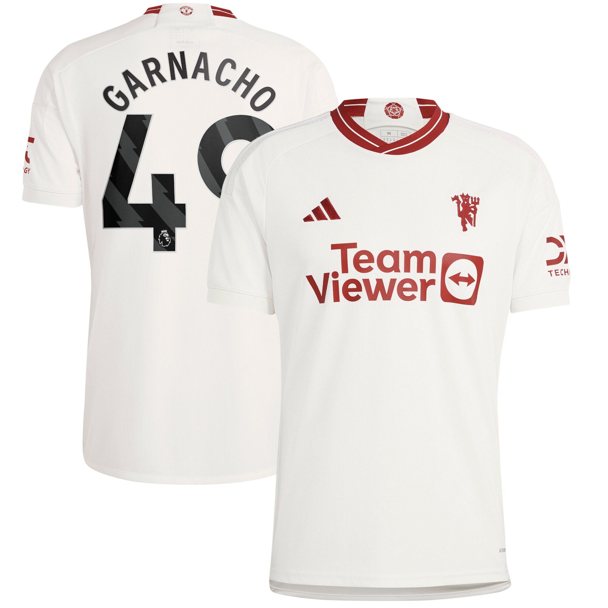 Alejandro Garnacho Manchester United adidas 2023/24 Third Replica Player Jersey - White