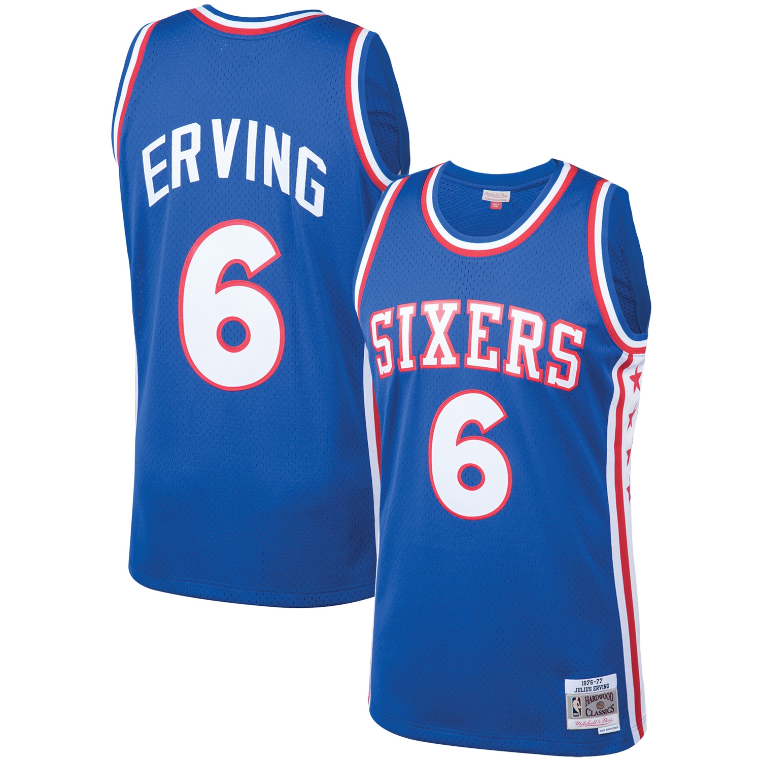 Julius Erving Philadelphia 76ers Mitchell & Ness Hardwood Classics Swingman Jersey - Royal