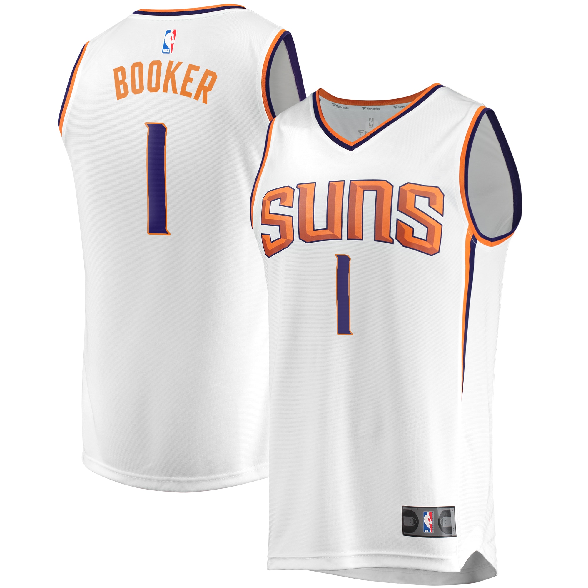 Devin Booker Phoenix Suns Fanatics Branded 2020/21 Fast Break Replica Player Jersey - Association Edition - White
