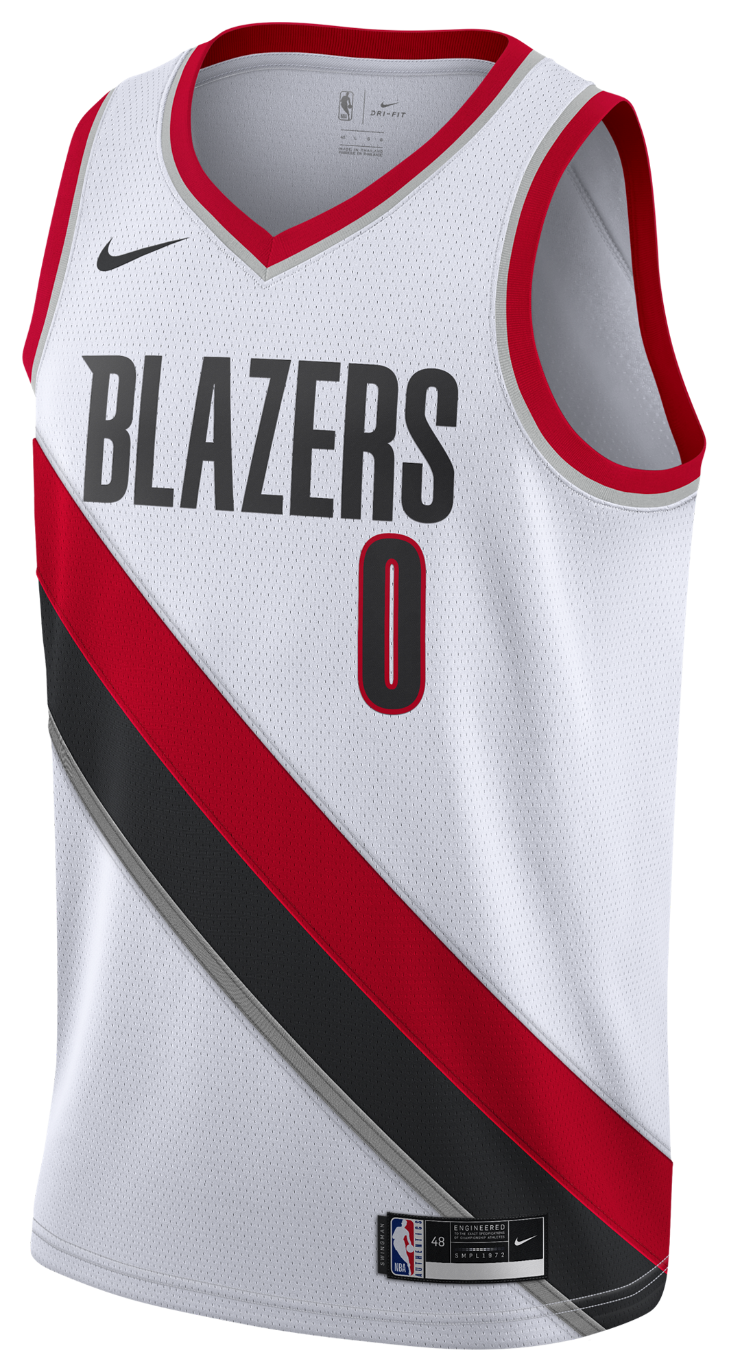 Men's Lillard Damian Nike Trailblazers Swingman Jersey - White