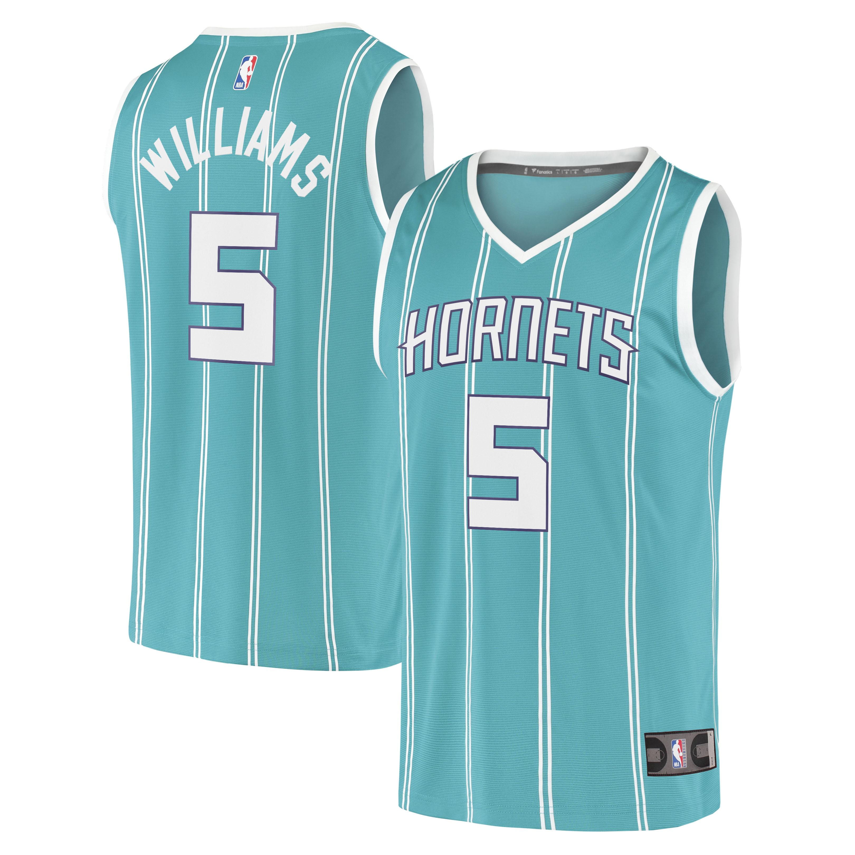 Mark Williams Charlotte Hornets Fanatics Branded Youth 2022 NBA Draft First Round Pick Fast Break Replica Jersey - Icon Edition - Teal