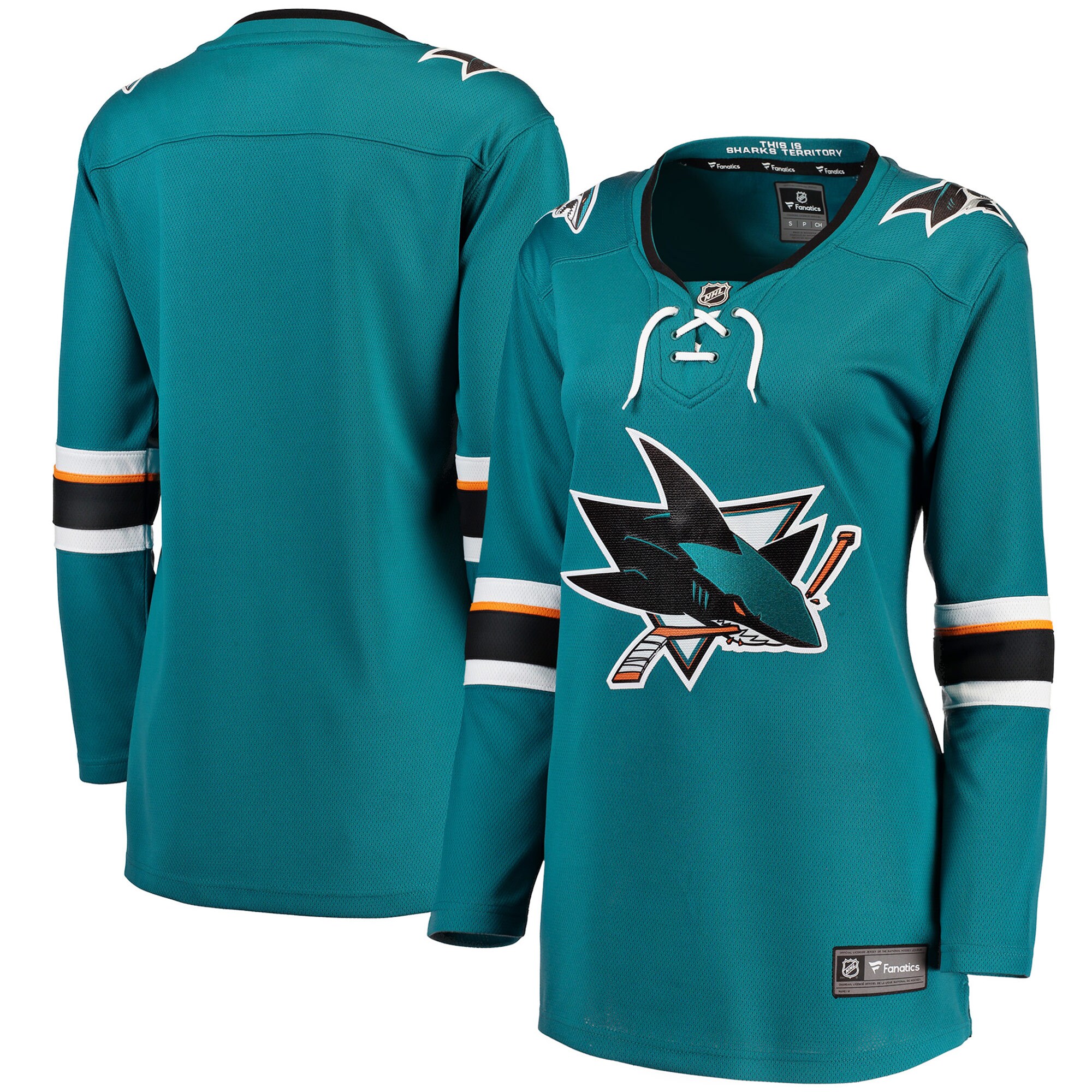 San Jose Sharks Fanatics Branded Women's Breakaway Away Jersey - Teal