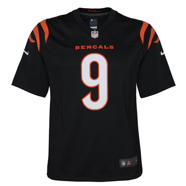 Youth Cincinnati Bengals Joe Burrow Black Game Jersey