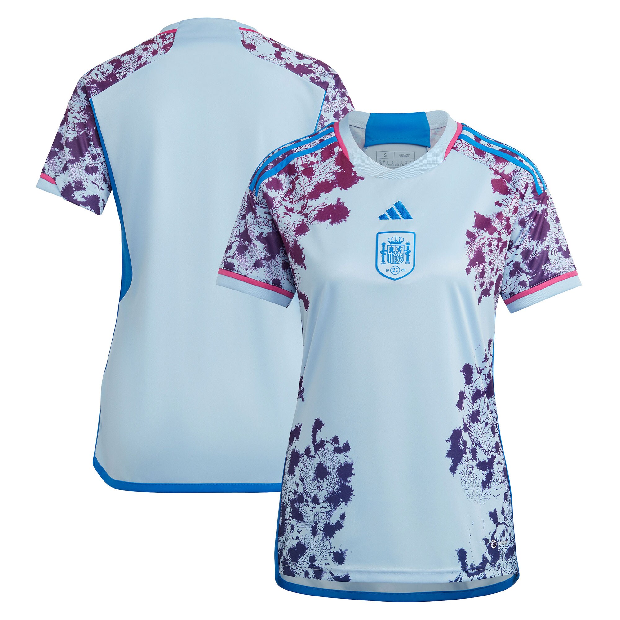Spain Women's National Team adidas Women's 2023 Away Replica Jersey - Blue