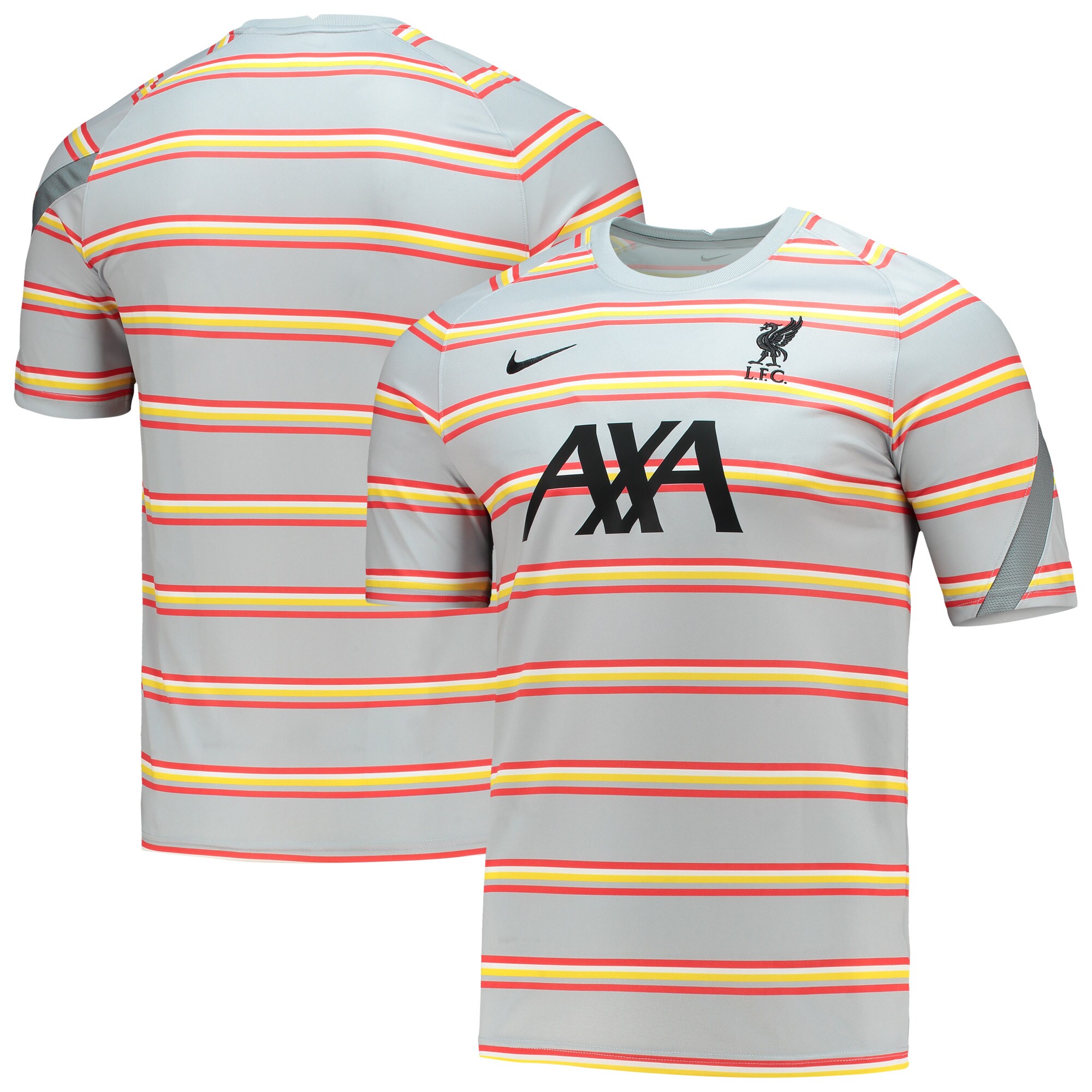 Liverpool Nike 2021/22 Pre-Match Performance Raglan Top - Gray