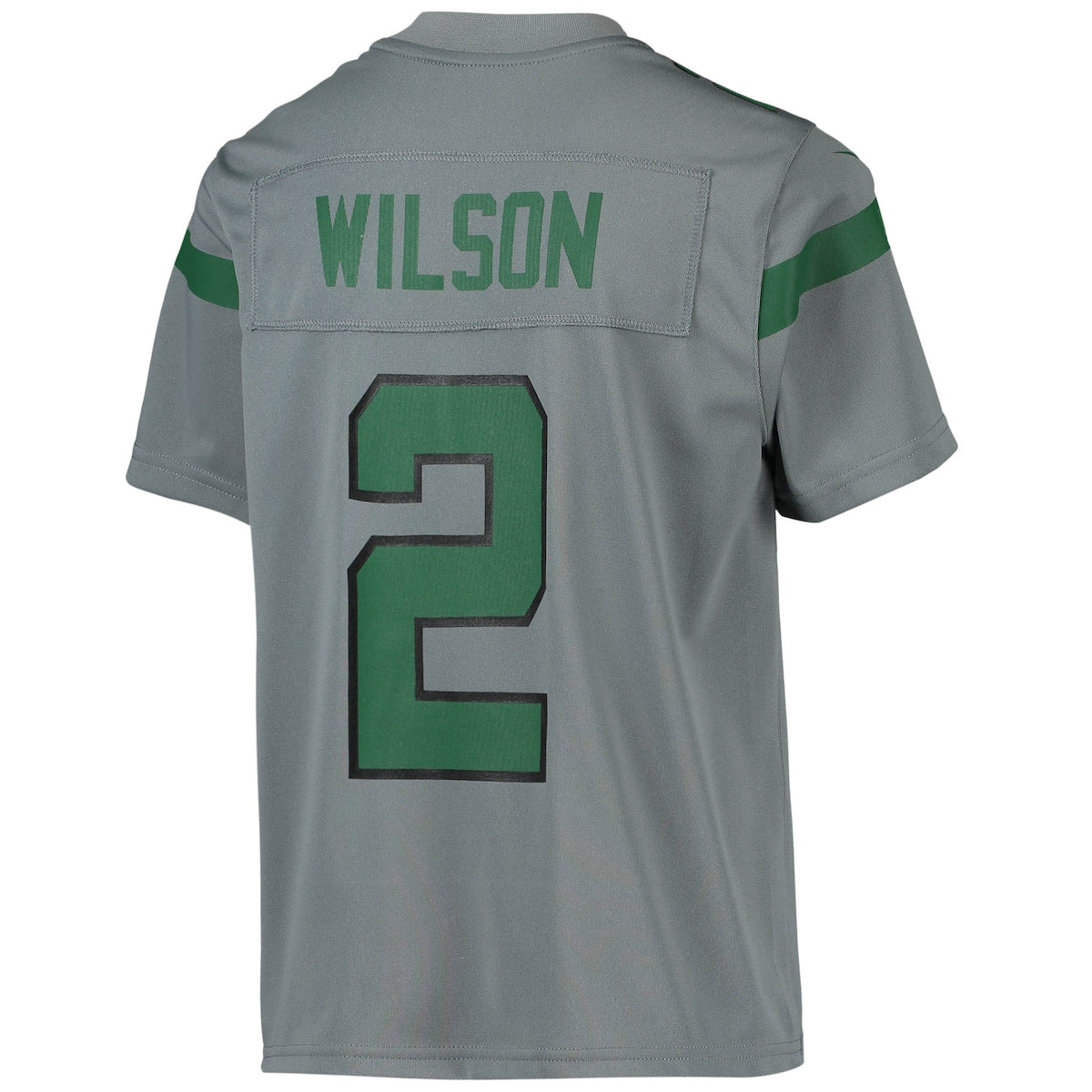 Boys' Grade School Zach Wilson Nike Jets Inverted Team Game Jersey - Grey