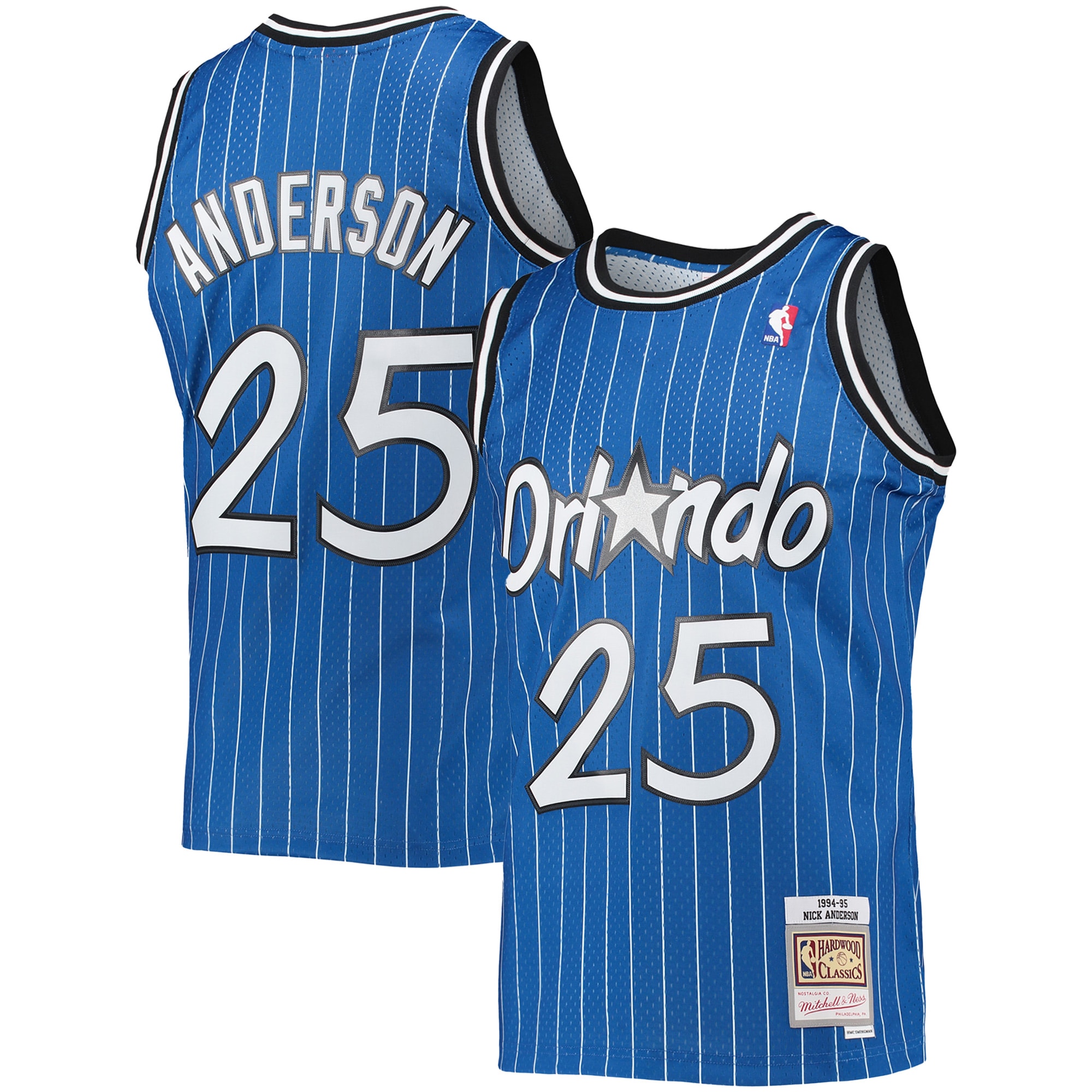 Nick Anderson Orlando Magic Mitchell & Ness Hardwood Classics Swingman Jersey - Blue