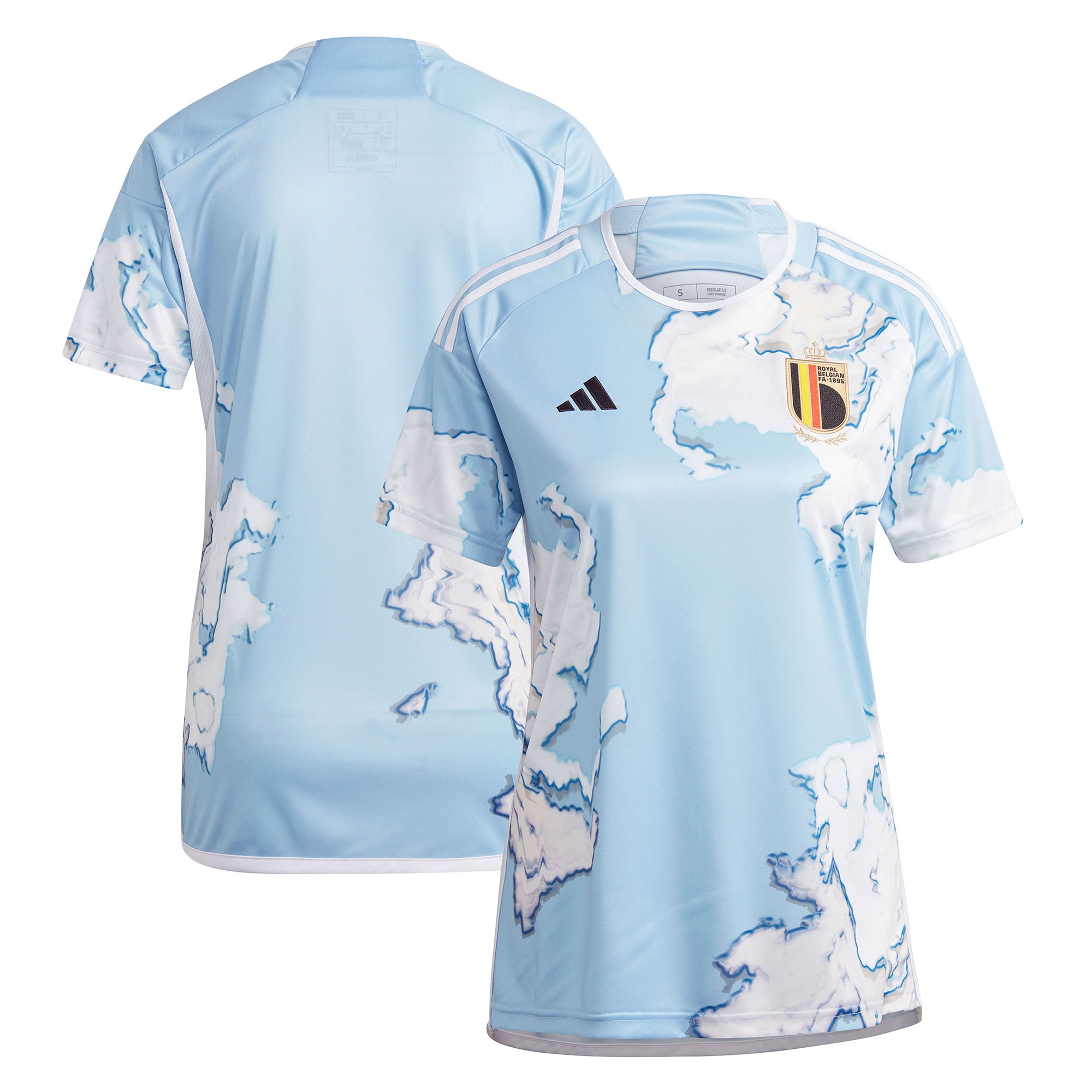 Belgium Women's National Team adidas Women's 2023 Away Replica Jersey - Light Blue