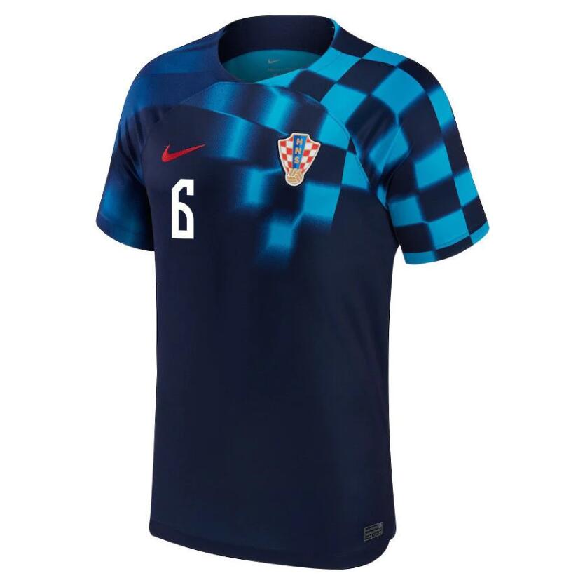 Croatia Dejan Lovren Away Jersey 2022 World Cup Kit