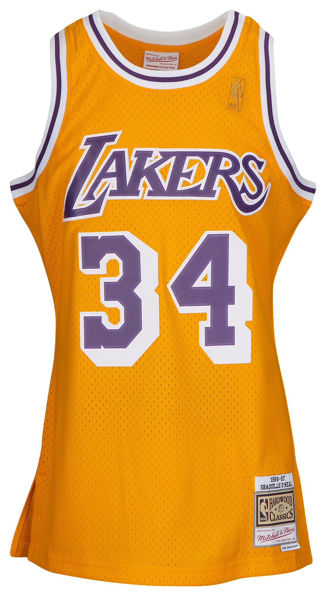 Men's O'neal Shaquille Mitchell & Ness Lakers Swingman Jersey - Yellow