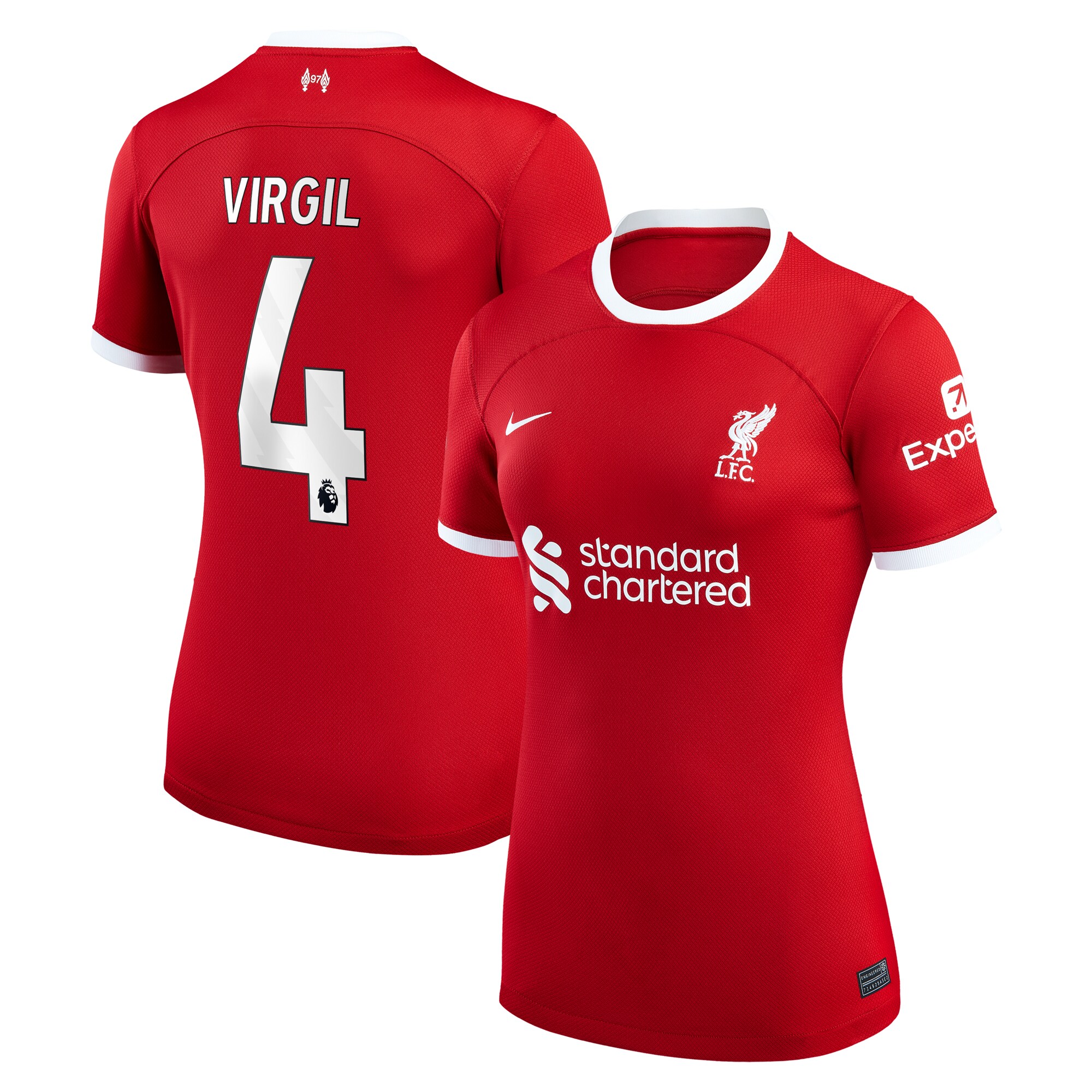 Virgil Van Dijk Liverpool Nike Women's 2023/24 Home Replica Player Jersey - Red