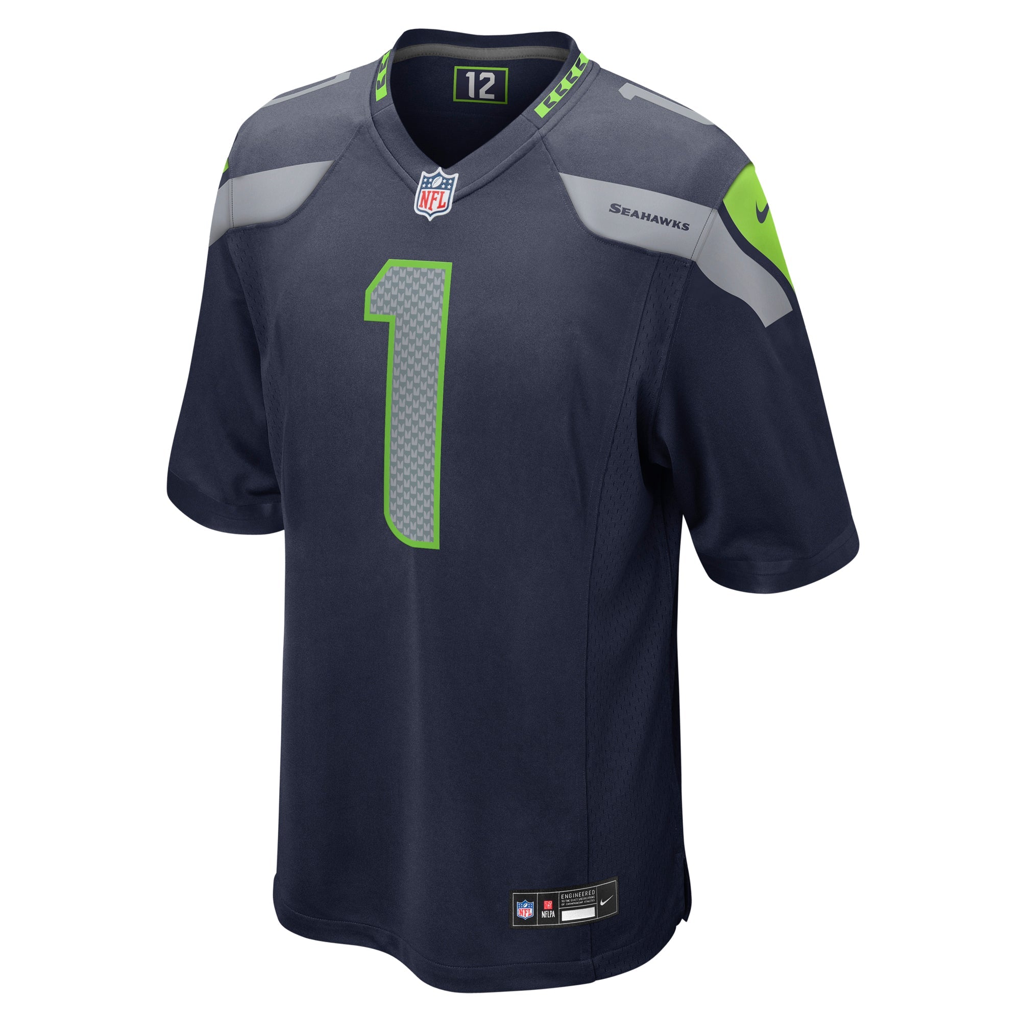 Men's Nike Number 1 Dad College Navy Seattle Seahawks Game Jersey