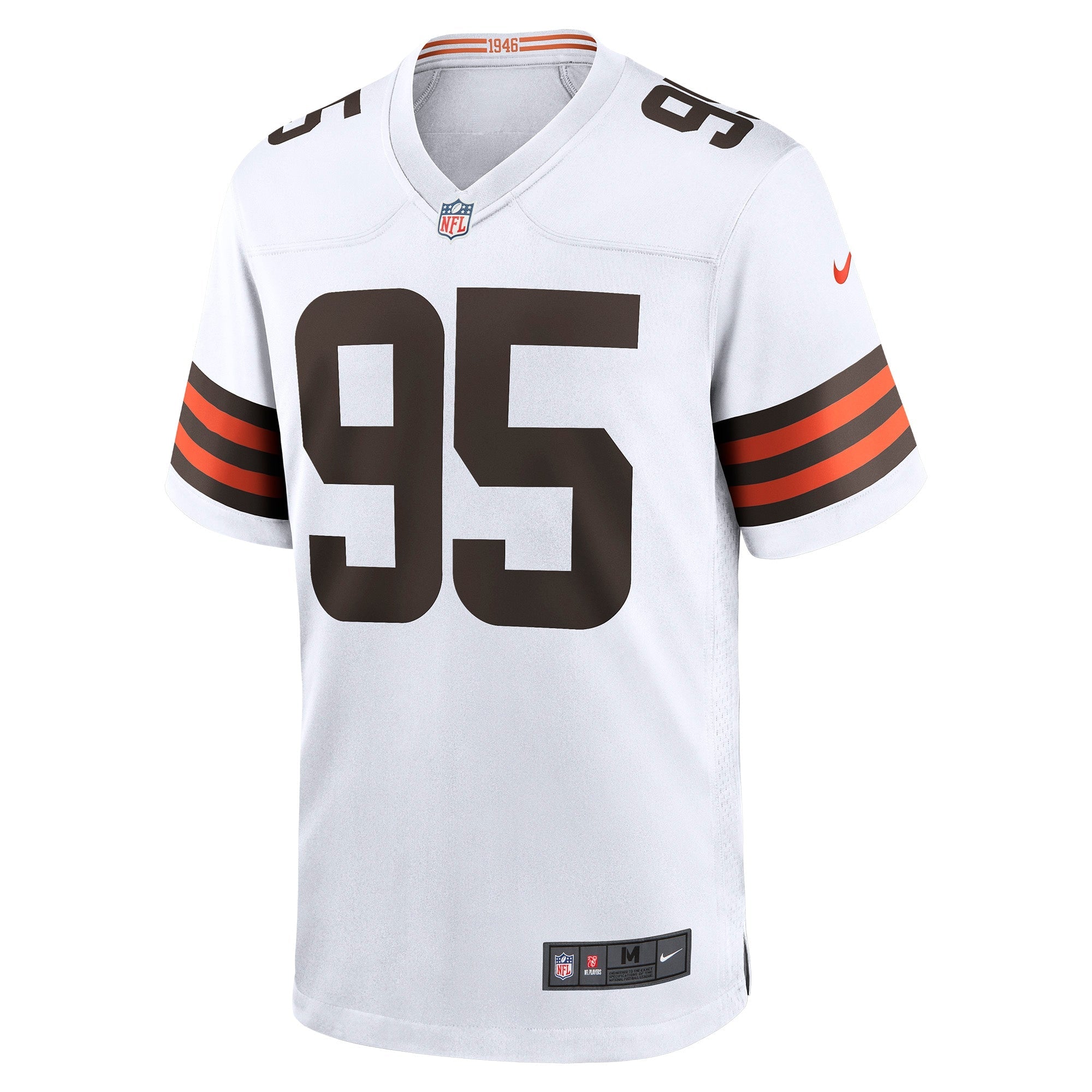 Men's Nike Myles Garrett White Cleveland Browns Away Game Jersey