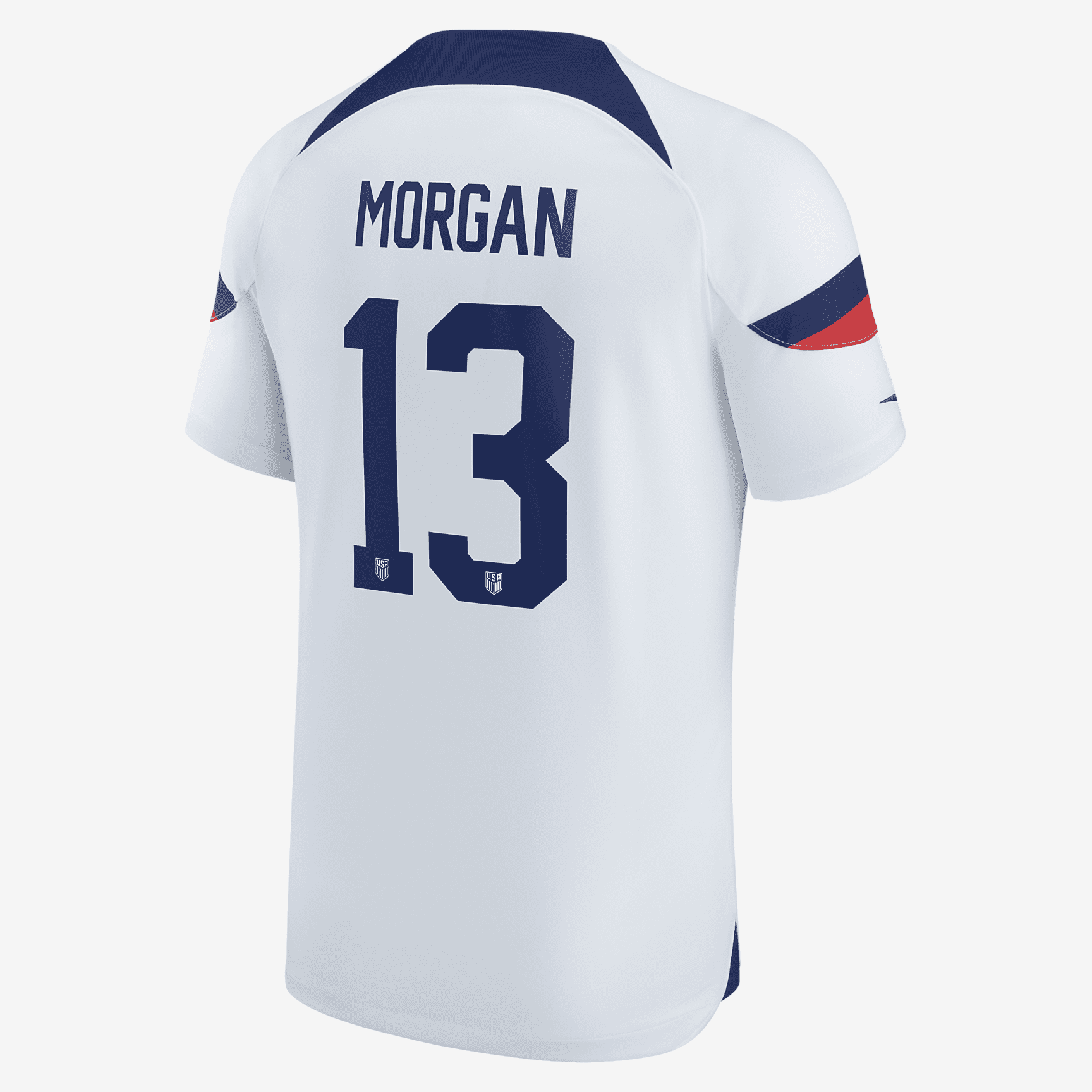 USWNT 2022/23 Stadium Home (Alex Morgan) Big Kids' Nike Dri-FIT Soccer Jersey - White