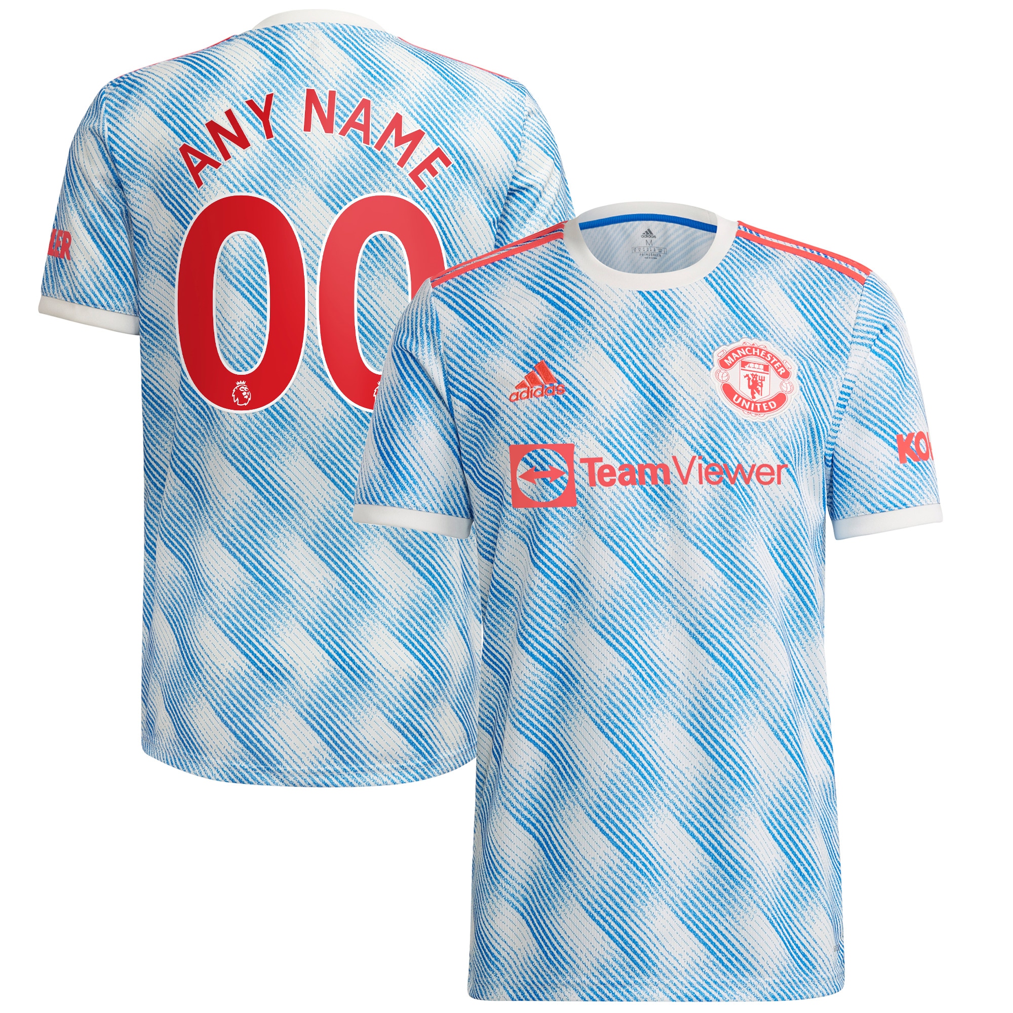 Manchester United adidas 2021/22 Away Custom Replica Jersey - White