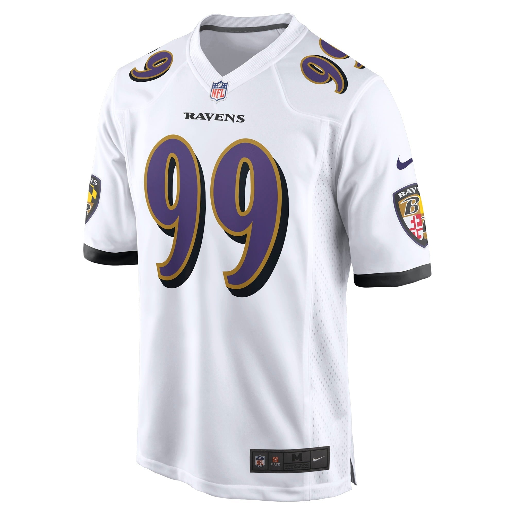 Men's Nike Odafe Oweh White Baltimore Ravens Game Jersey