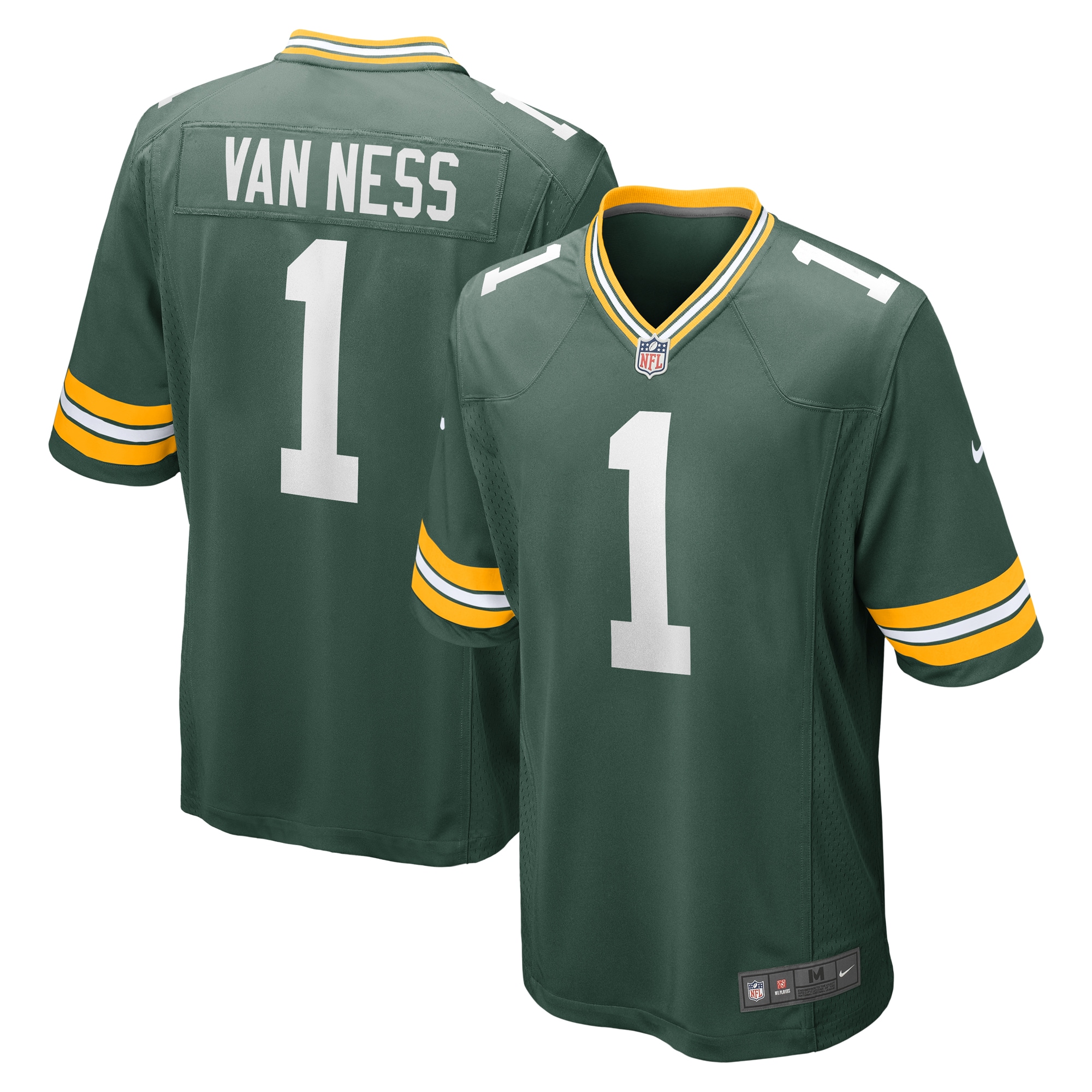 Lukas Van Ness Green Bay Packers Nike 2023 NFL Draft First Round Pick Game Jersey - Green