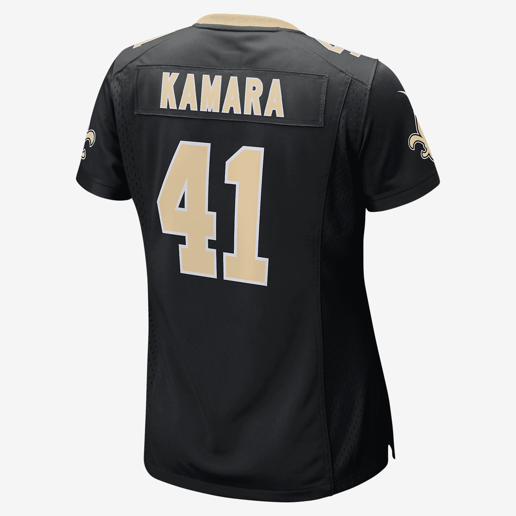 NFL New Orleans Saints (Alvin Kamara) Women's Game Football Jersey - Black/Team Gold
