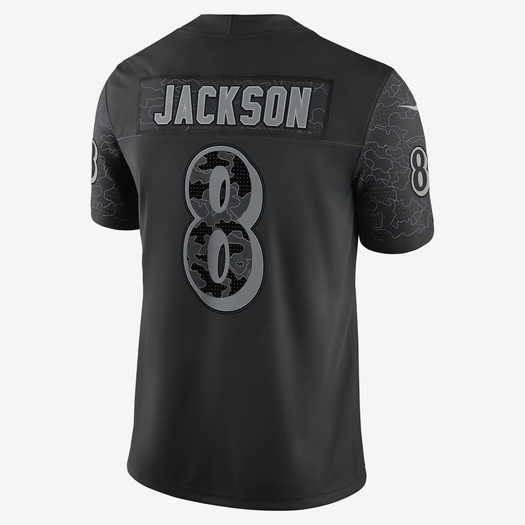 NFL Baltimore Ravens RFLCTV (Lamar Jackson) Men's Fashion Football Jersey - Black