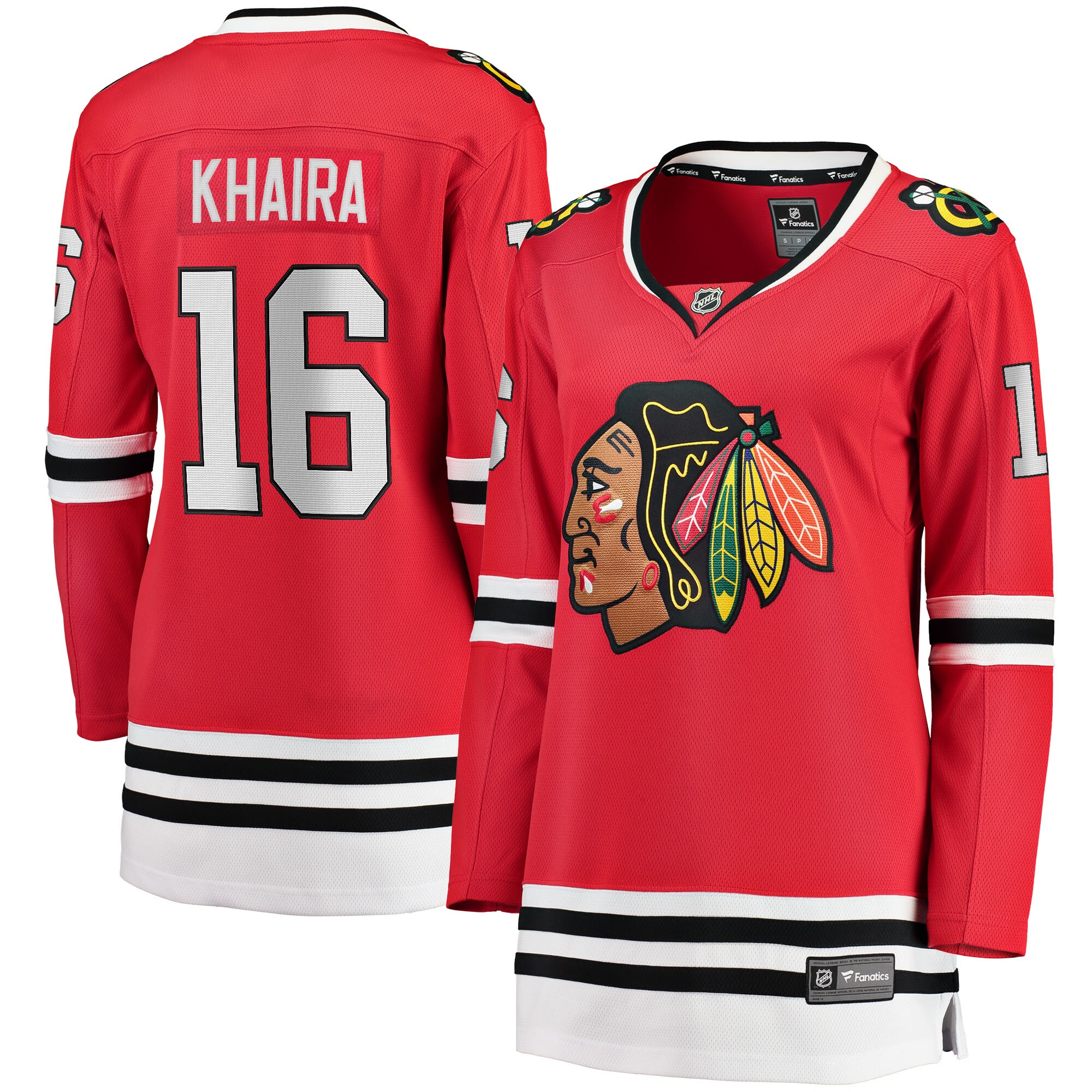 Jujhar Khaira Chicago Blackhawks Fanatics Branded Women's Breakaway Player Jersey - Red